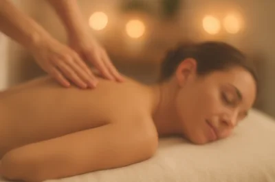 Woman Receiving A Relaxing Back Massage In A Spa