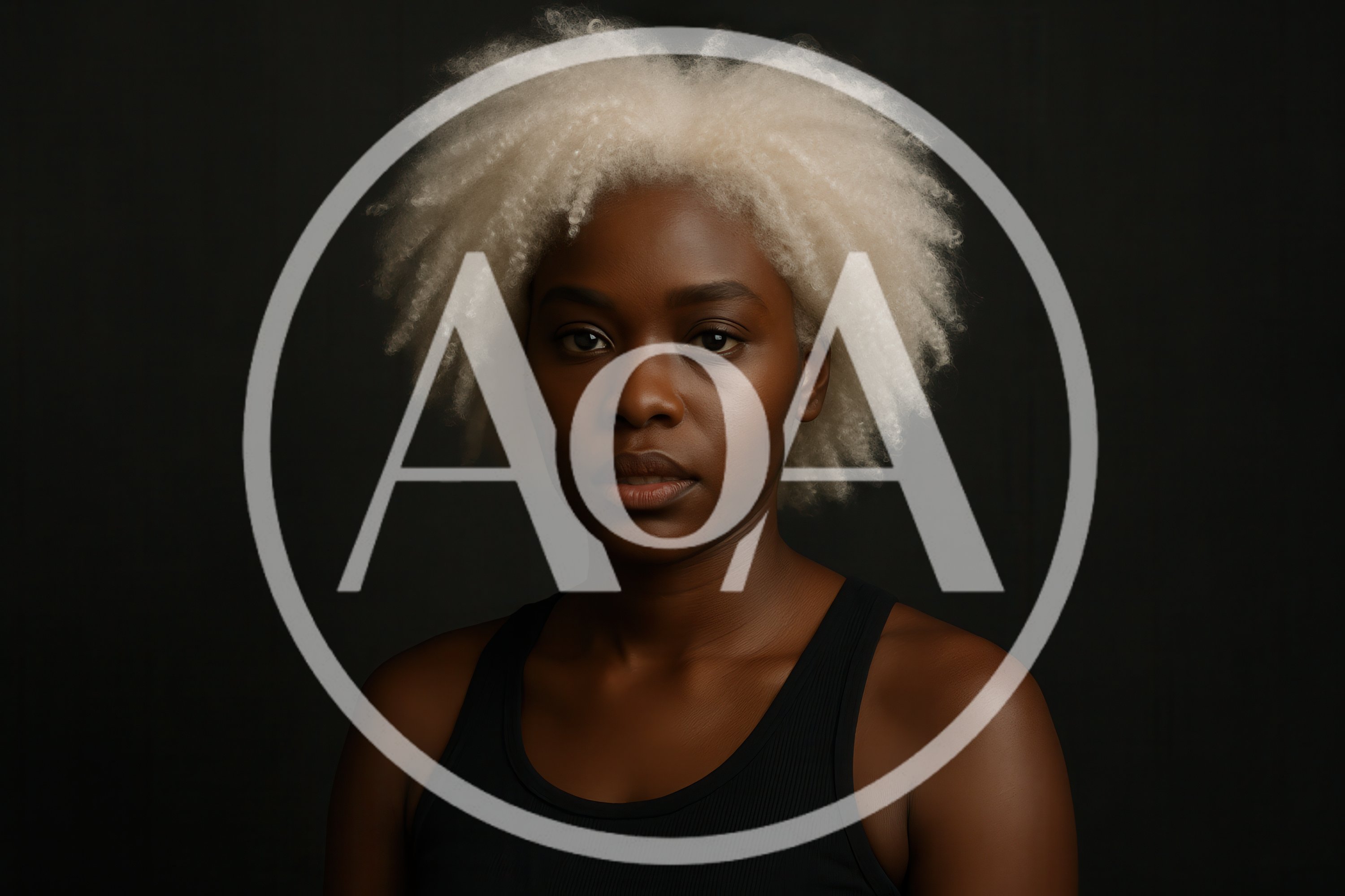 Portrait Of A Young Black Woman With Blonde Afro