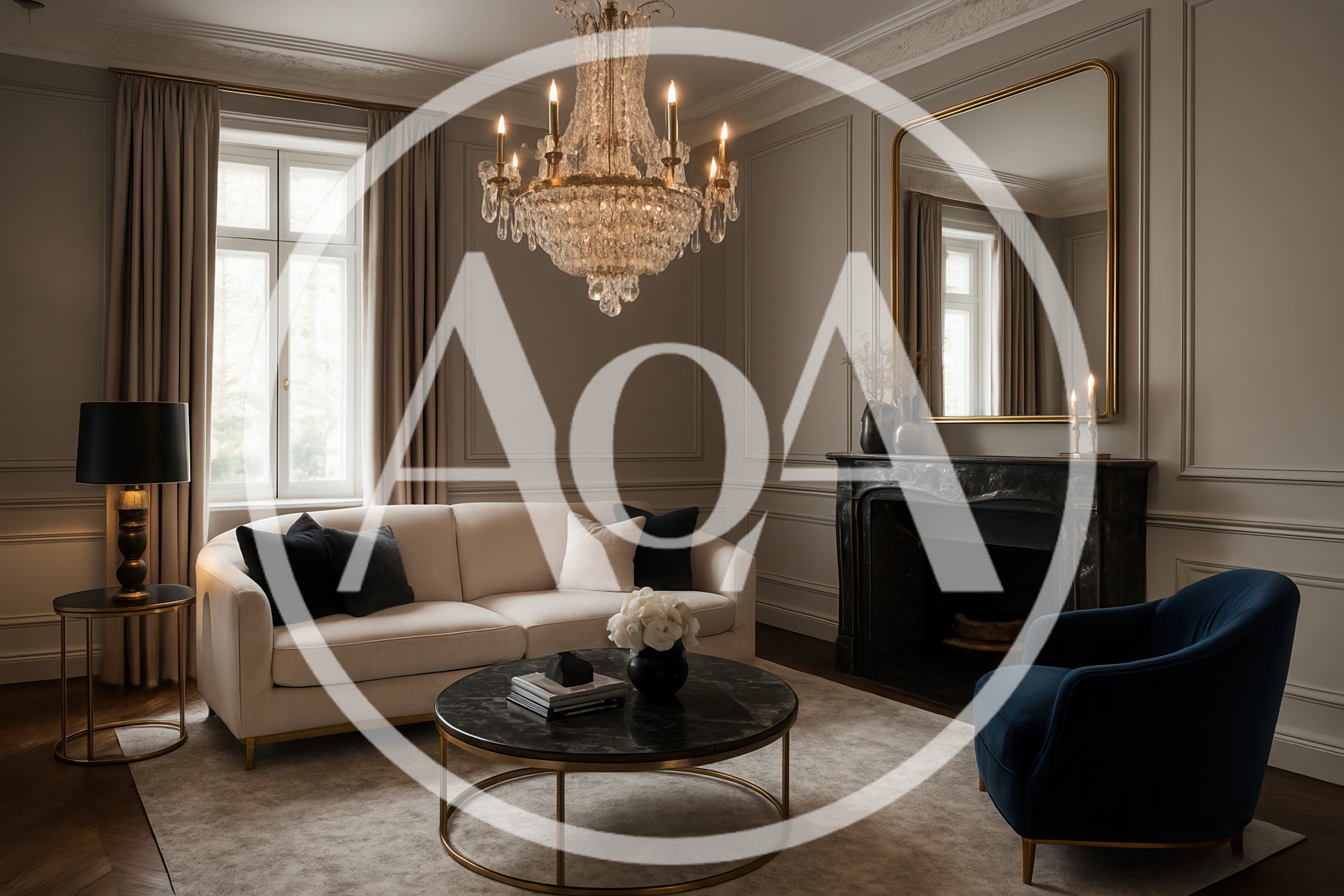 Elegant Living Room With Classic French Interior Design