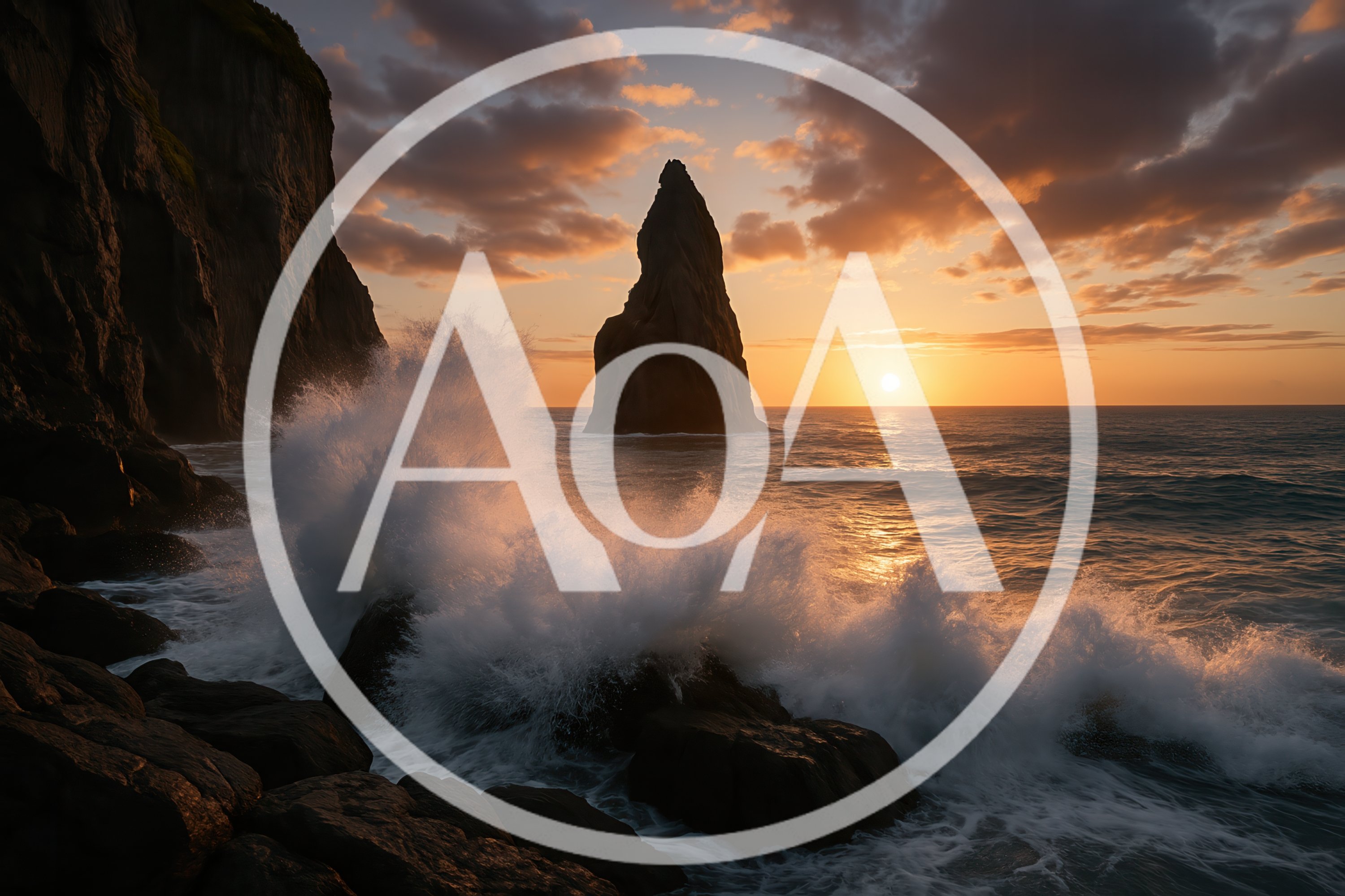 Dramatic Ocean Waves Crashing Against Coastal Sea Stack