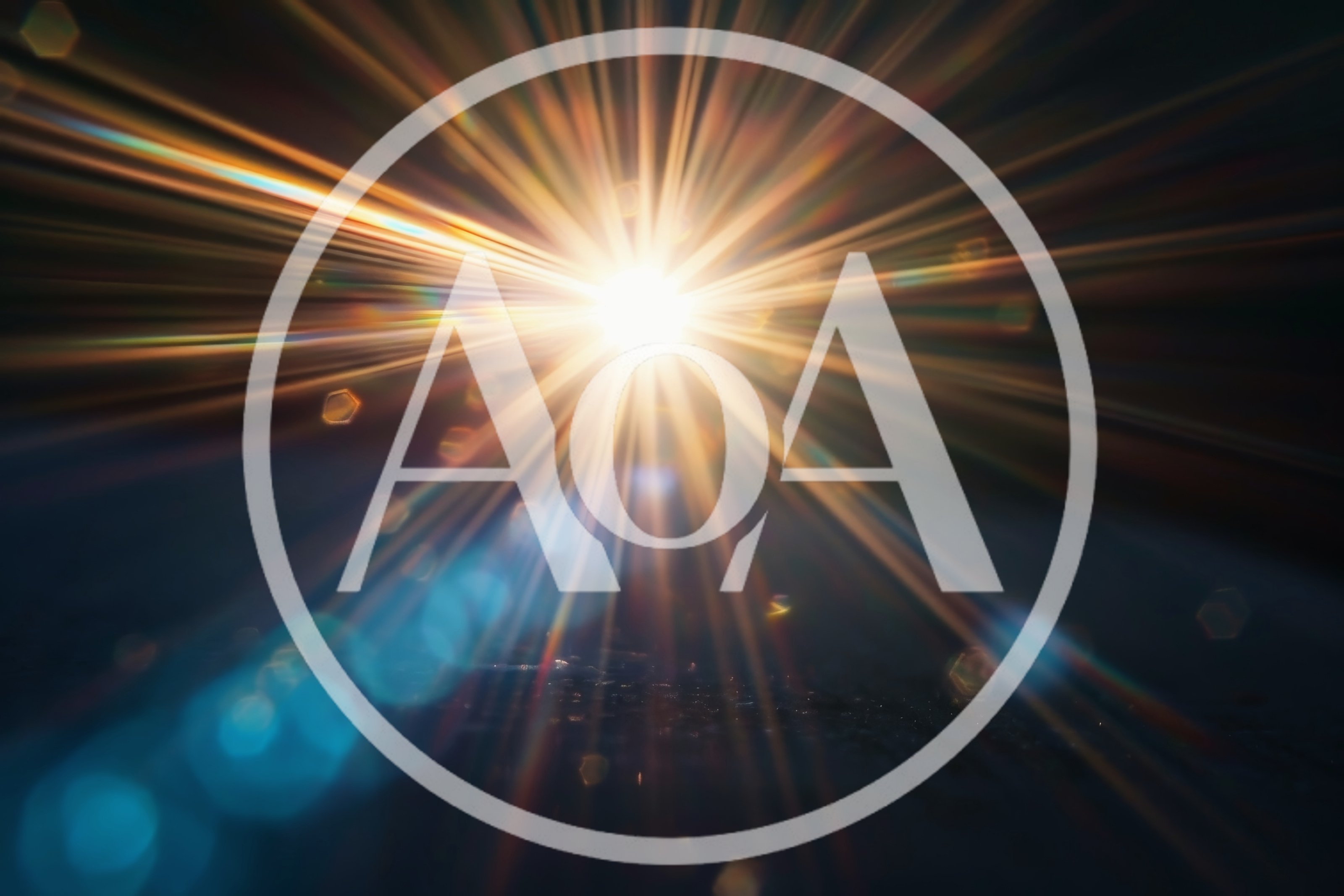 Bright Starburst Lens Flare Effect On Dark Background
