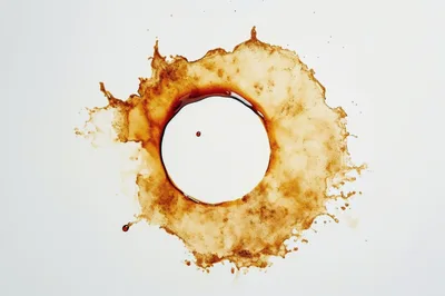 Coffee Stain Ring On White Surface
