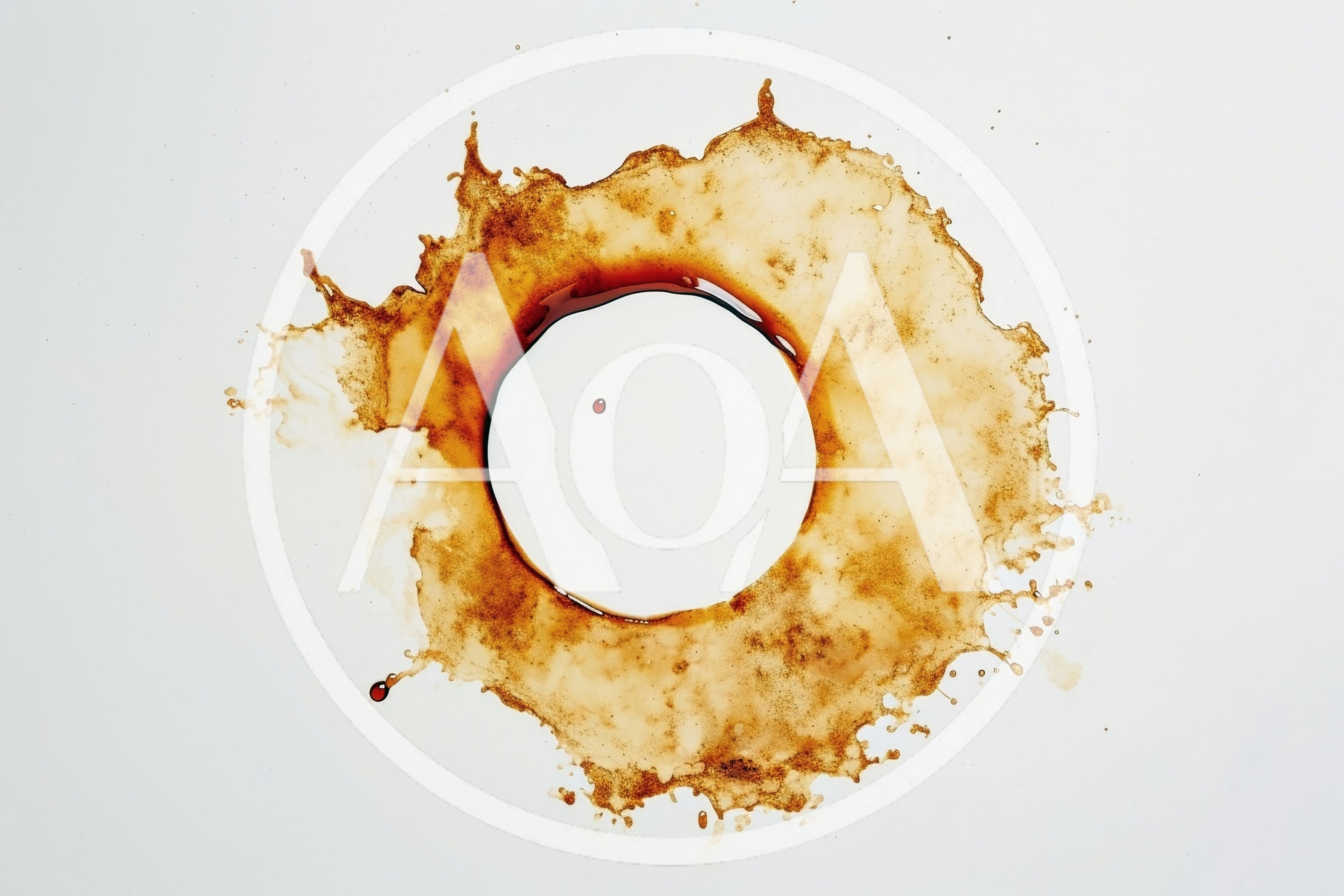 Coffee Stain Ring On White Surface