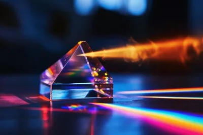 Light Refraction Through A Glass Prism