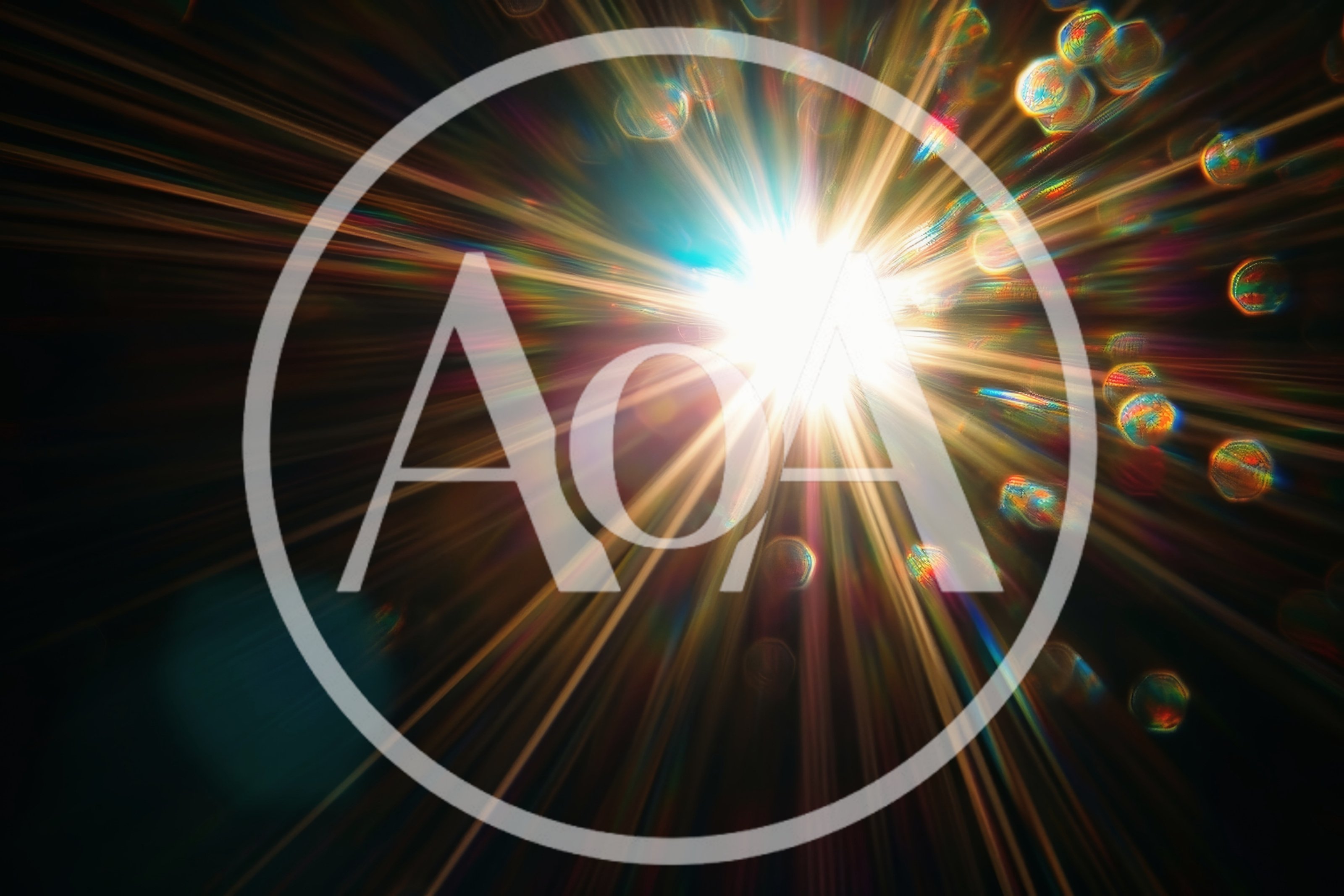 Abstract Light Burst With Colorful Lens Flare Effects