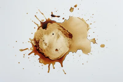 Coffee Stain Splatter On White Background