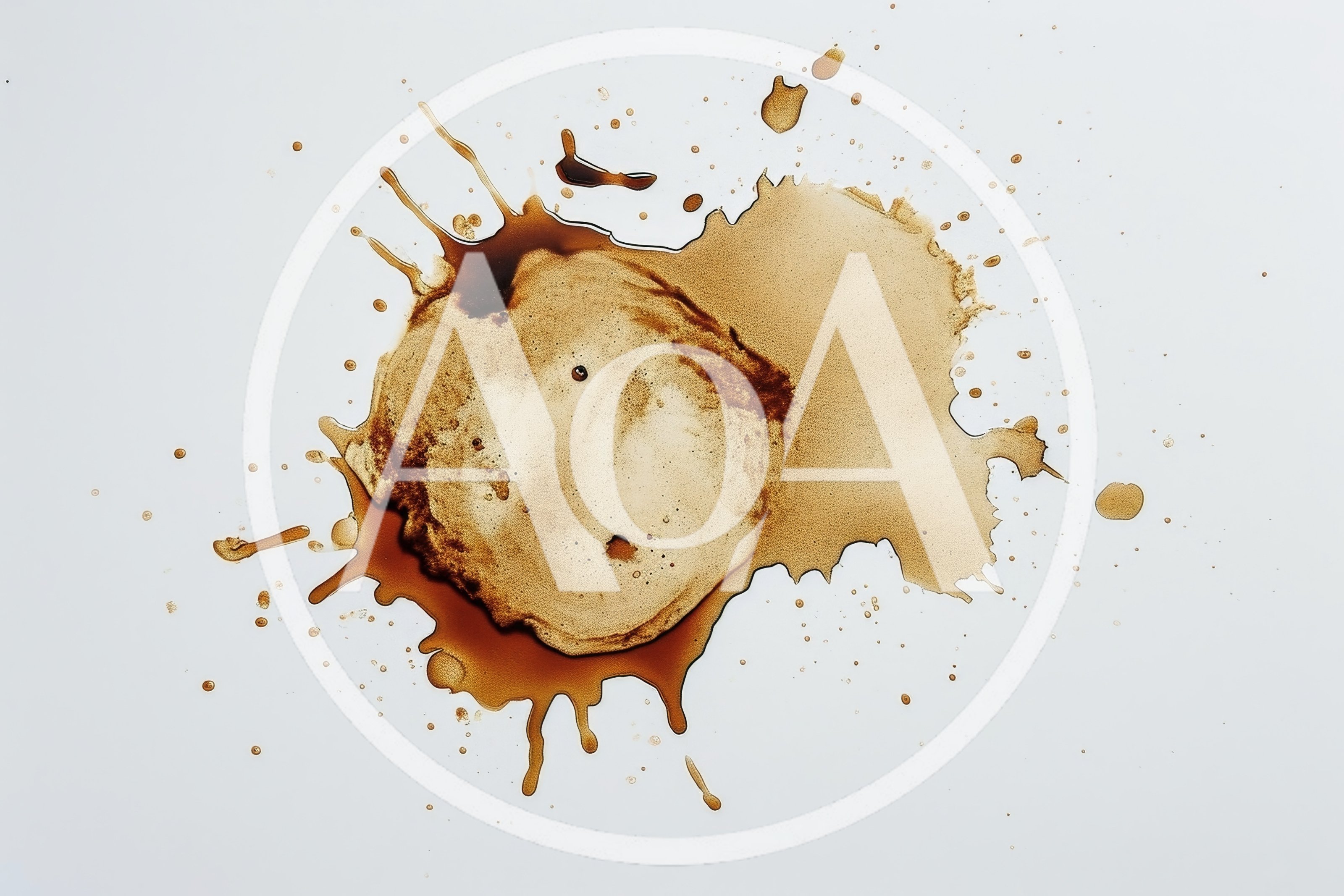 Coffee Stain Splatter On White Background
