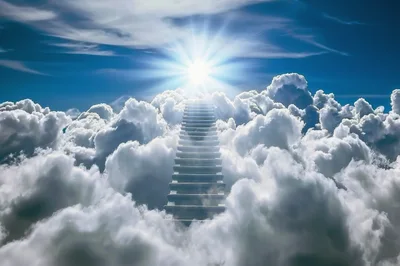 Stairway To Heaven Leading Into Bright Celestial Light