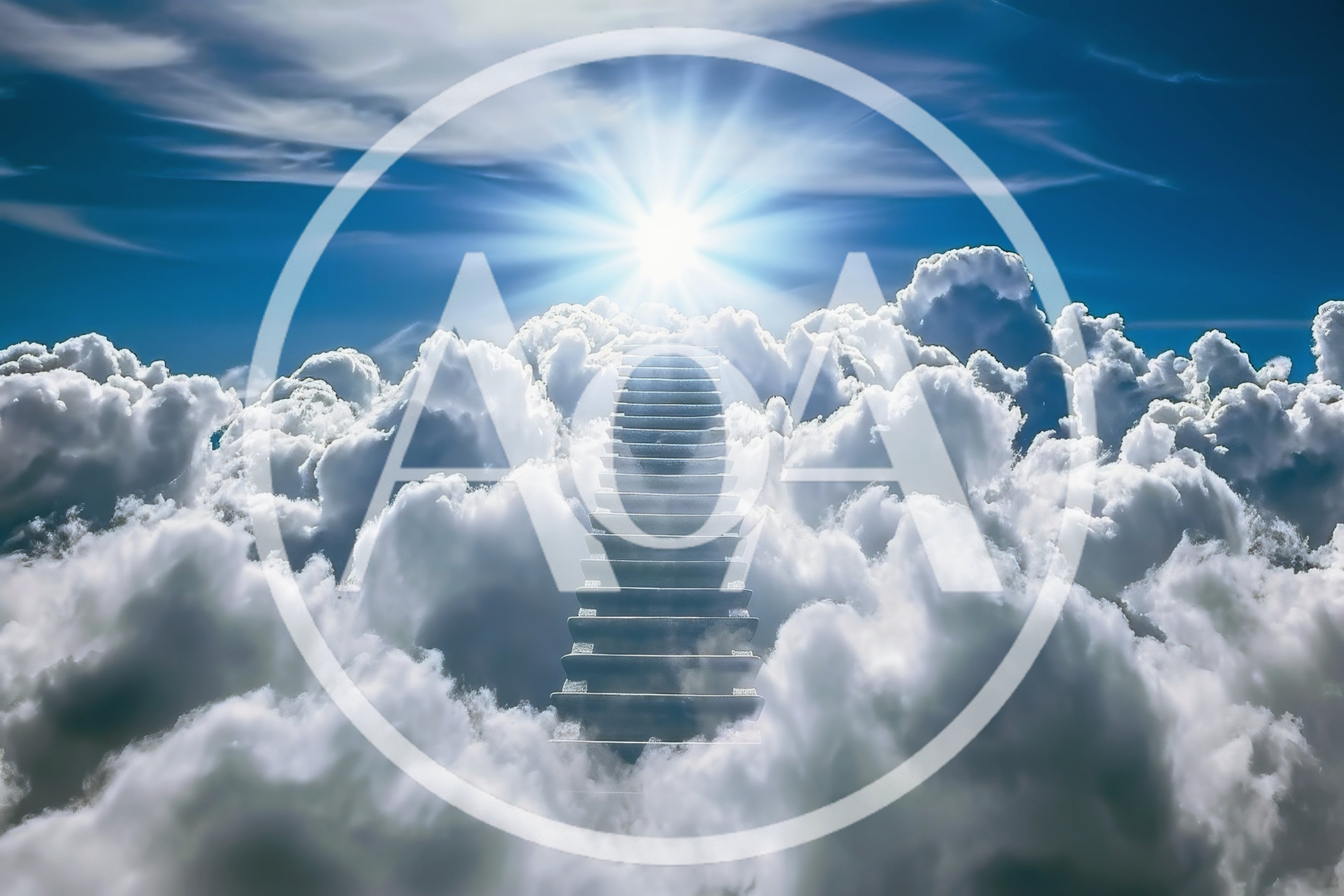 Stairway To Heaven Leading Into Bright Celestial Light