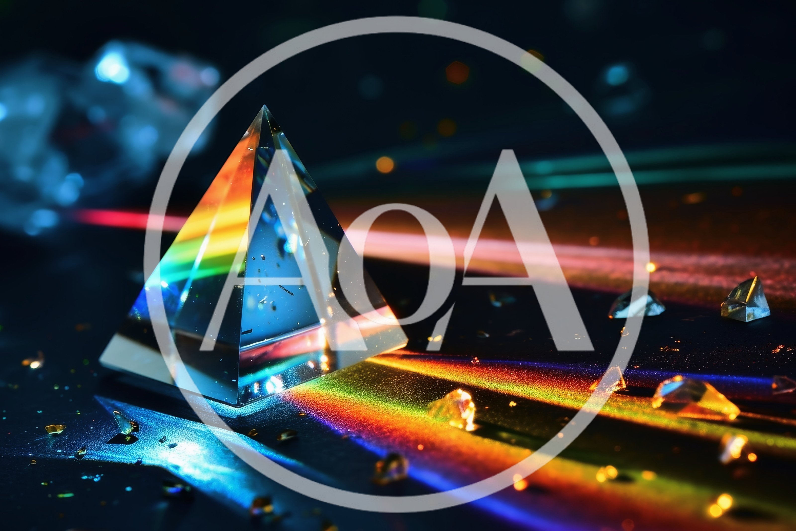 Glass Prism Refracting Light Into A Colorful Spectrum