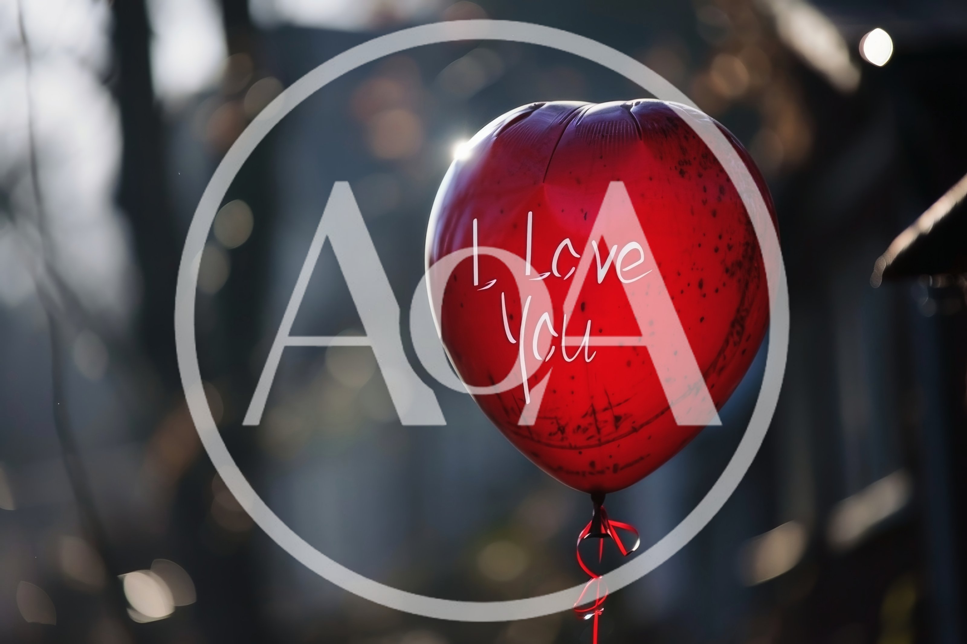 Red Heart Shaped Balloon With I Love You Text