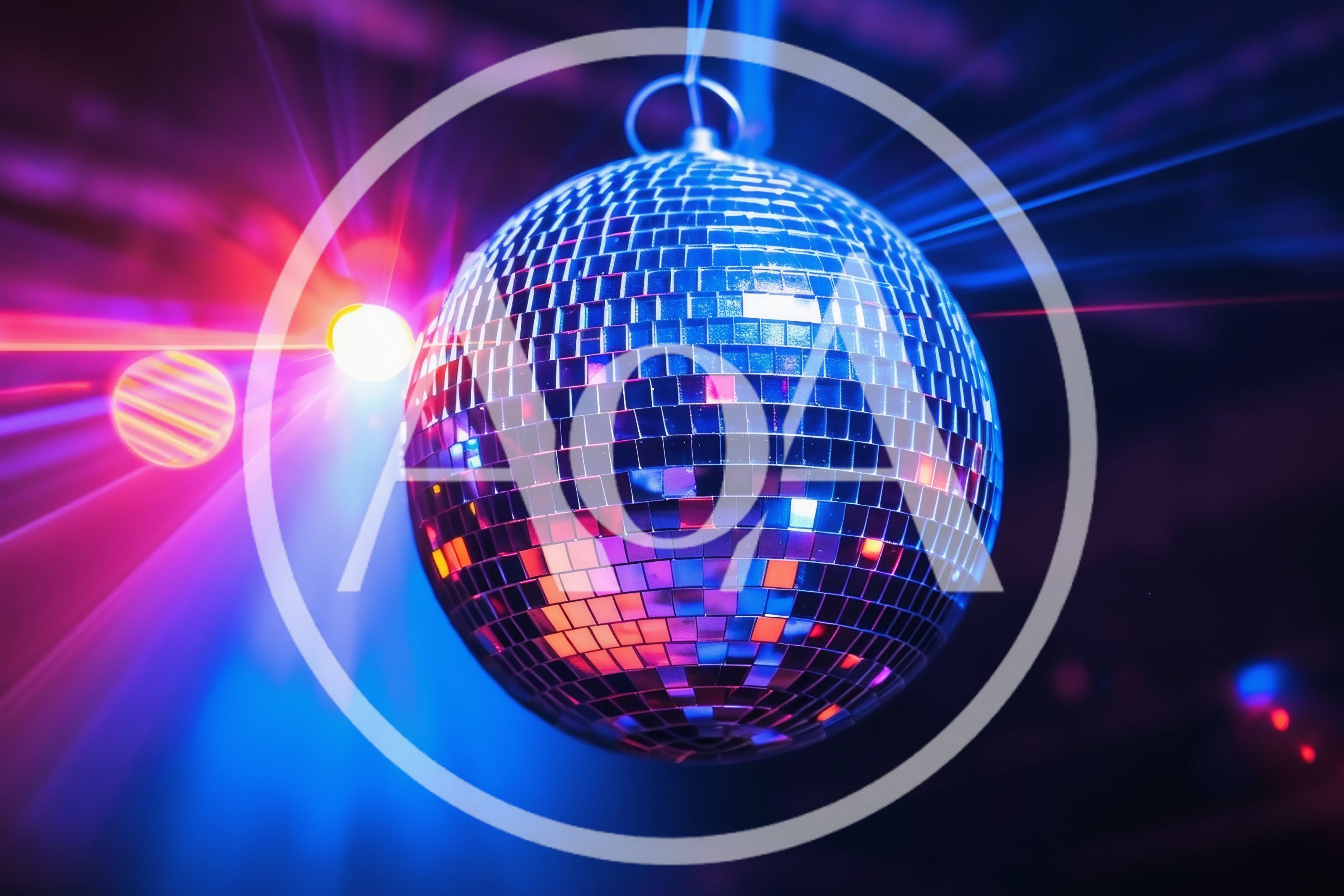 Shiny Disco Ball Rotating In A Nightclub