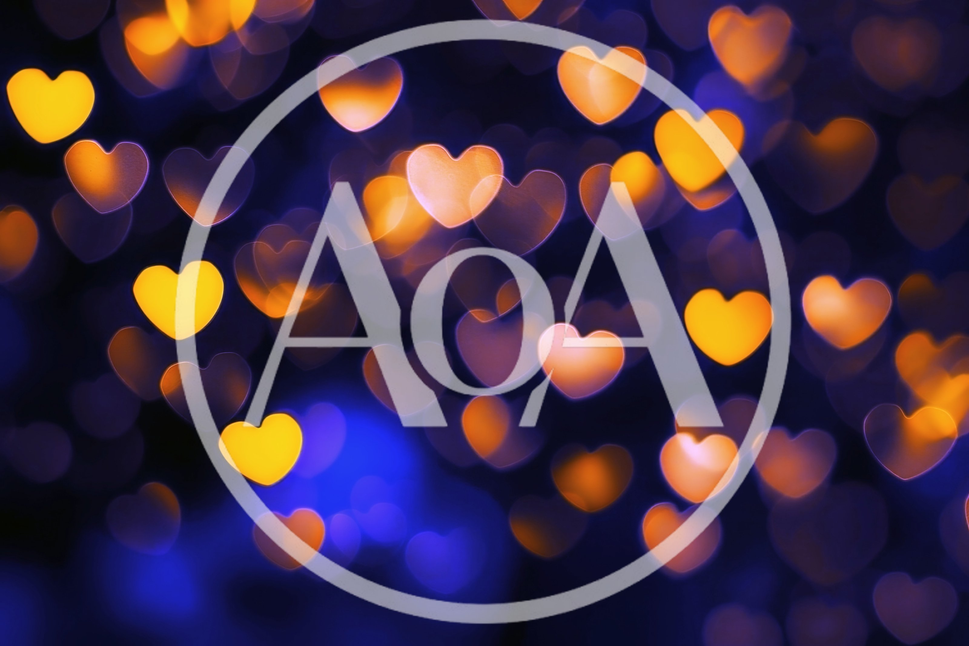 Abstract Heart Shaped Bokeh Lights Background