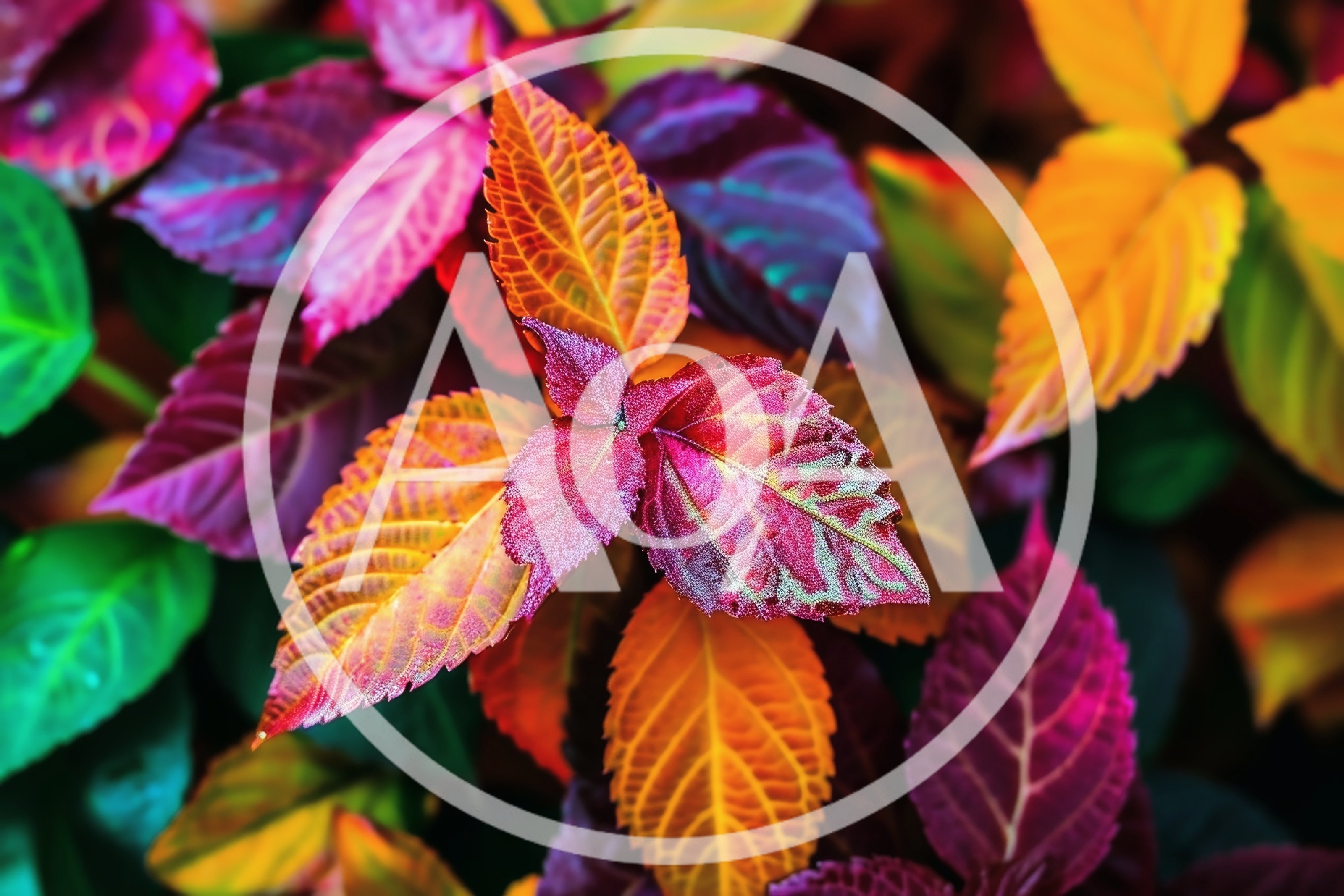 Vibrant Multicolored Coleus Leaves in Garden