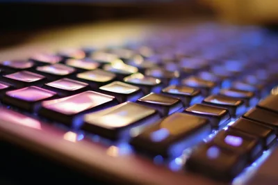 Close Up Of Illuminated Mechanical Gaming Keyboard