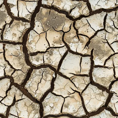 Seamless Texture Of Dried Cracked Earth
