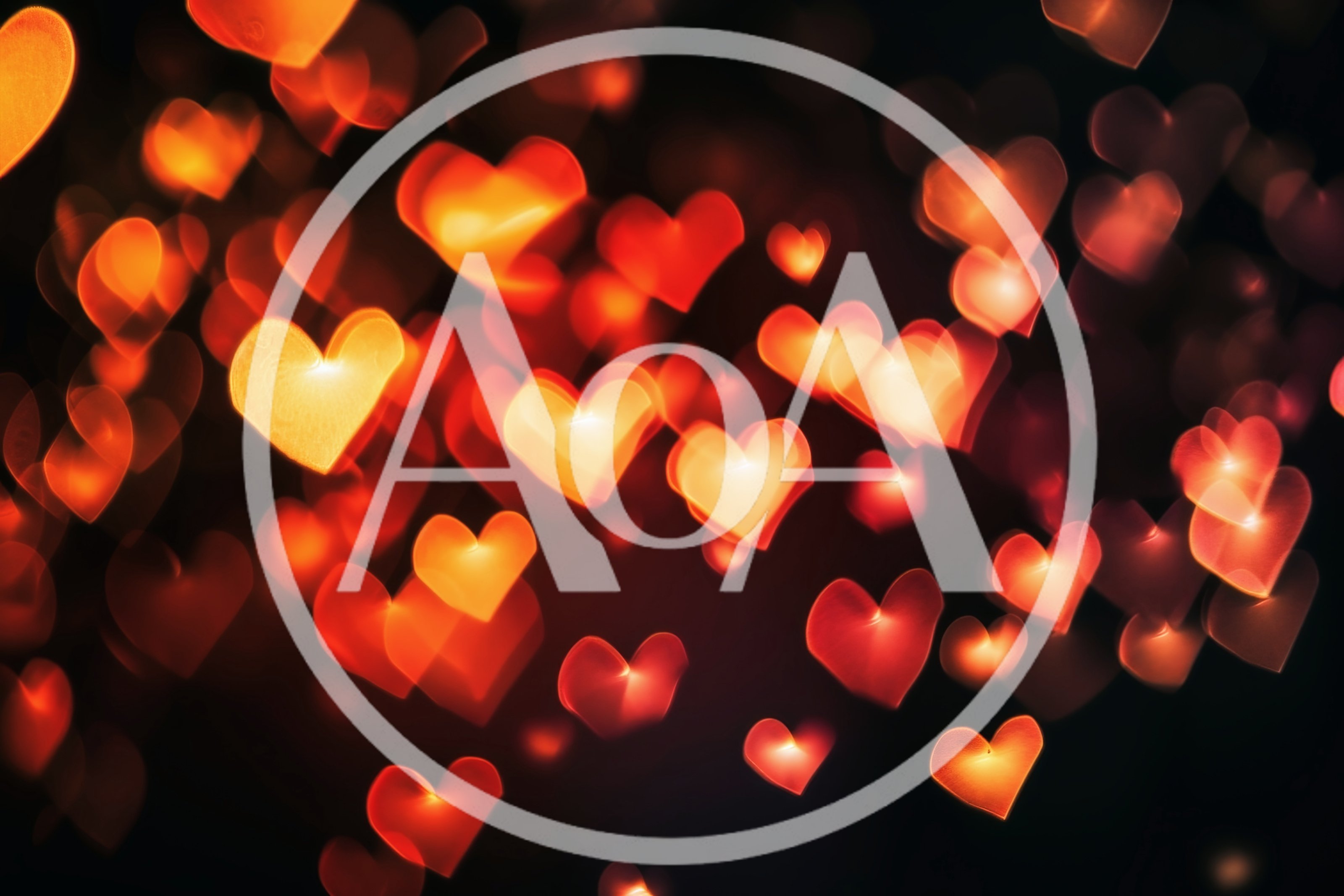 Abstract Heart Shaped Bokeh Lights Background