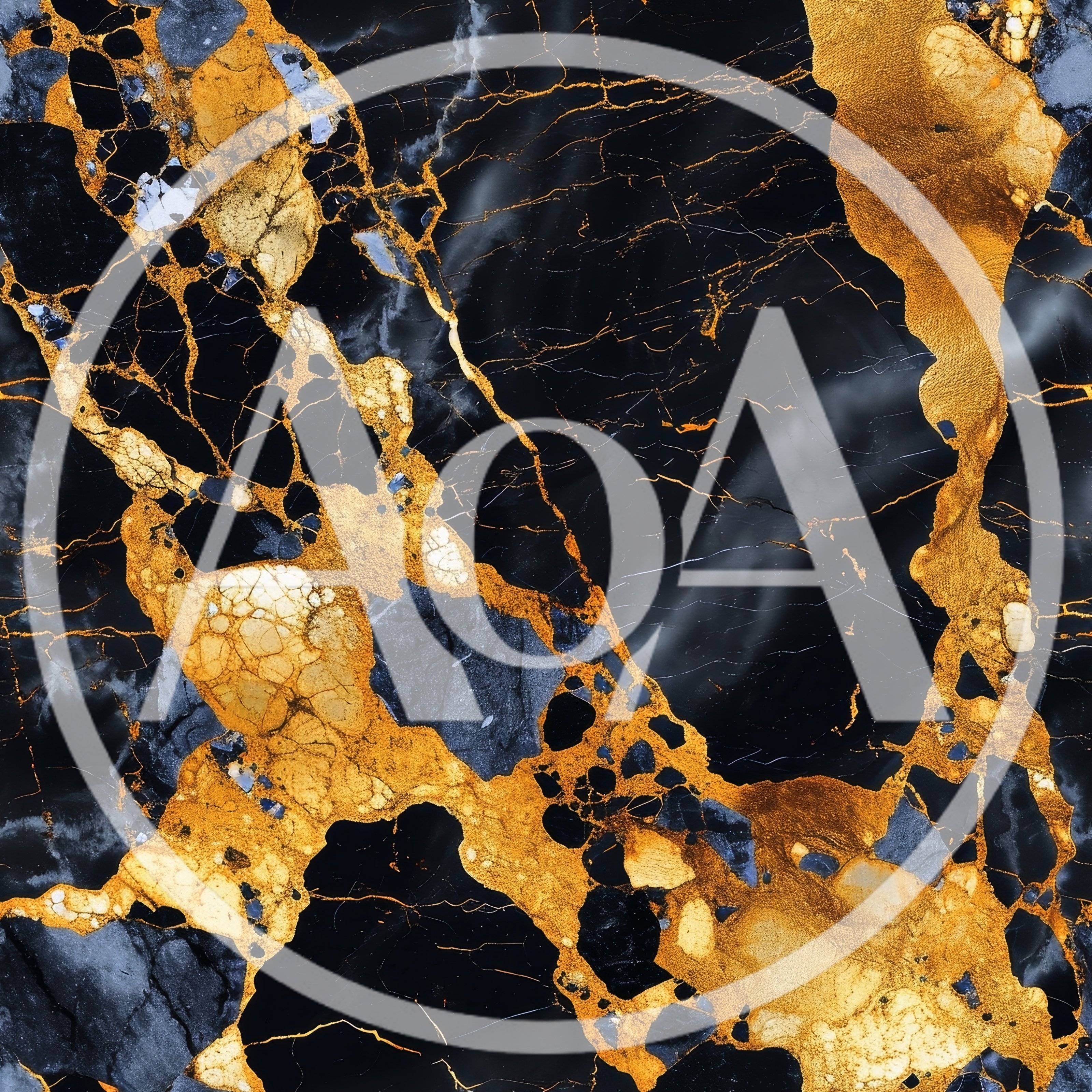 Seamless Black And Gold Marble Texture Background