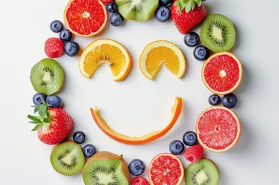 Fresh Fruit Smiley Face Arrangement