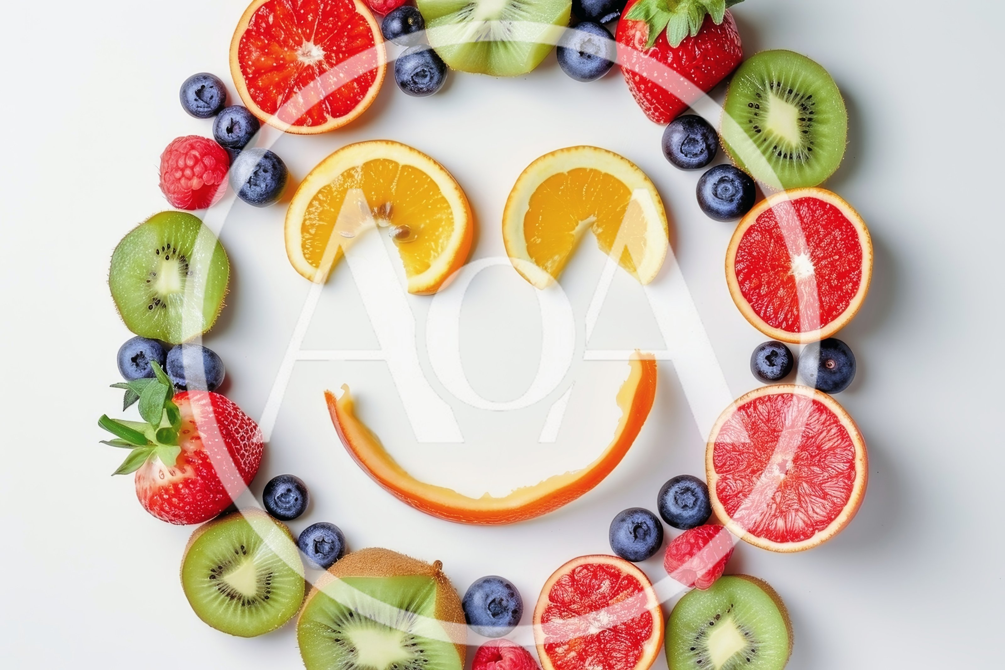 Fresh Fruit Smiley Face Arrangement