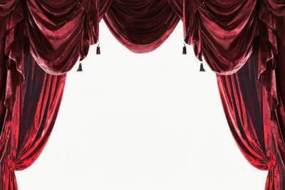Red Velvet Theater Curtains With Tassels