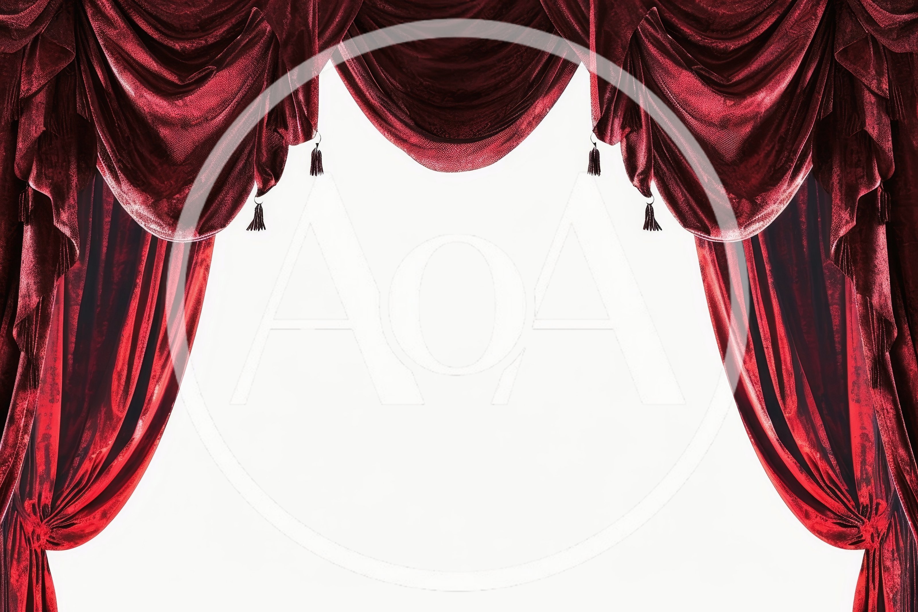 Red Velvet Theater Curtains With Tassels