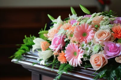 Floral Funeral Casket Spray Arrangement