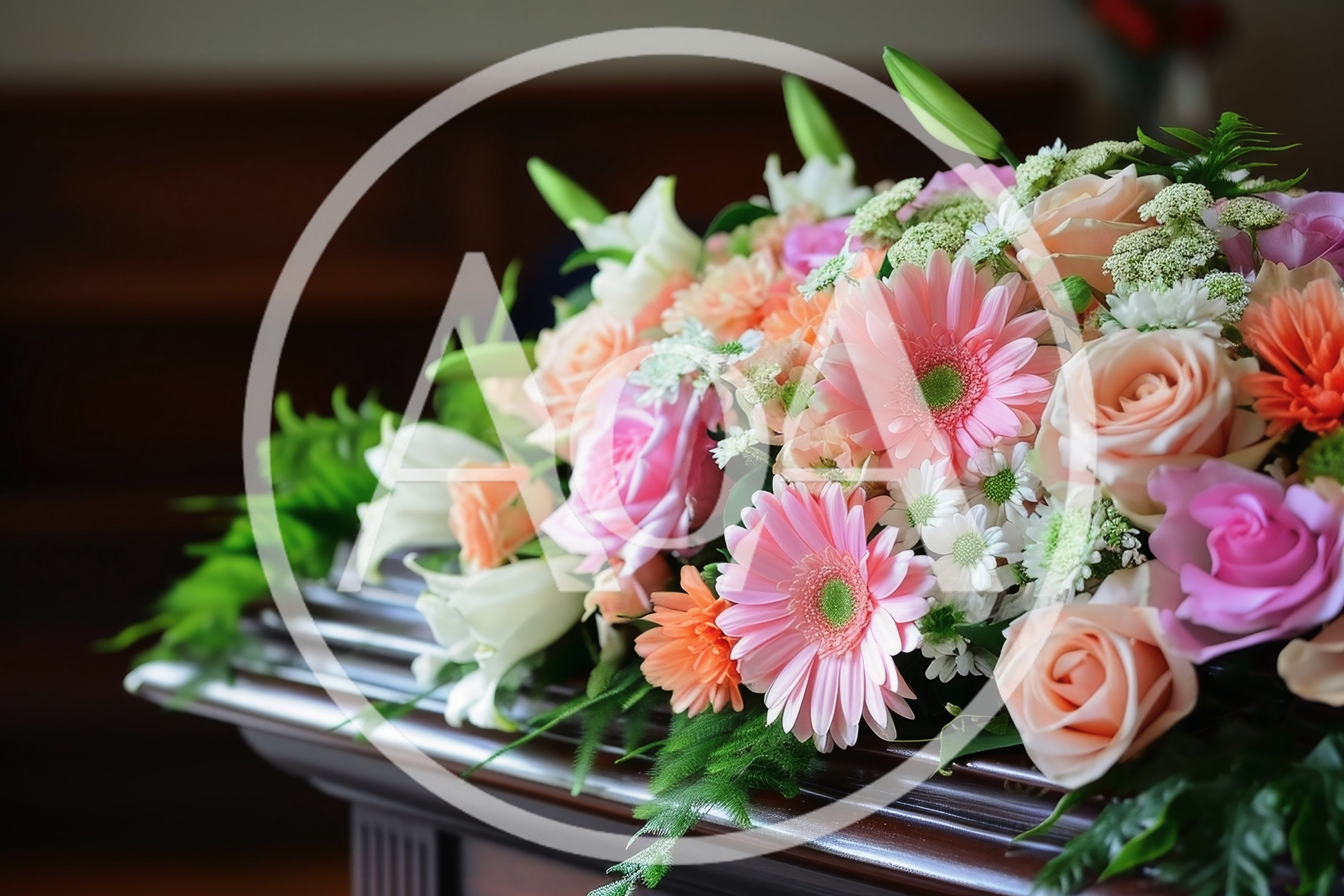 Floral Funeral Casket Spray Arrangement