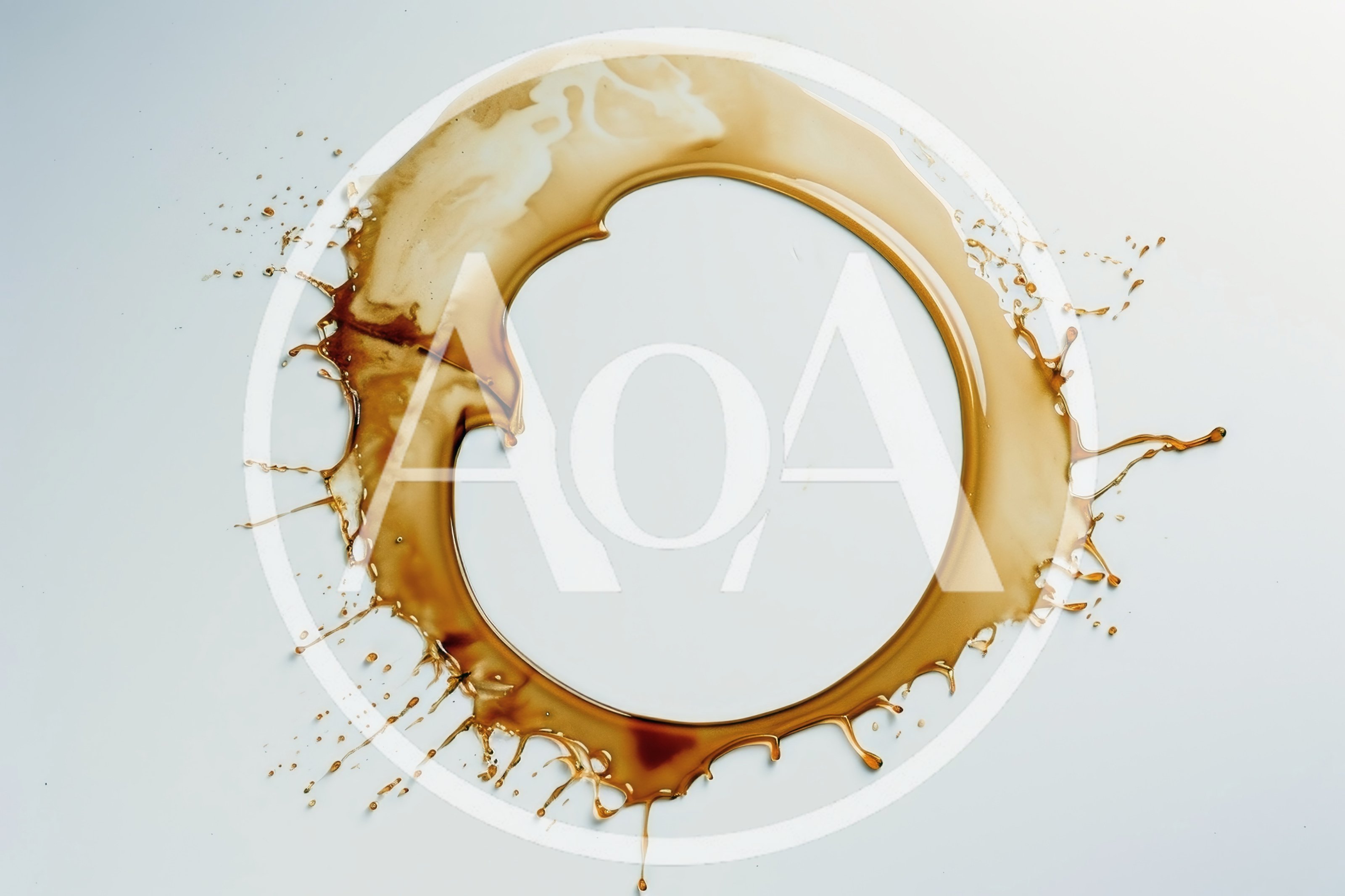 Coffee Splash Ring On White Background