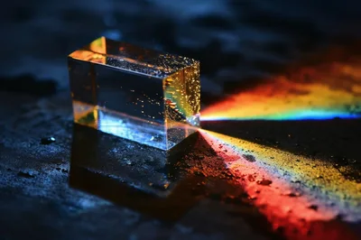 Light Refraction Through A Glass Prism