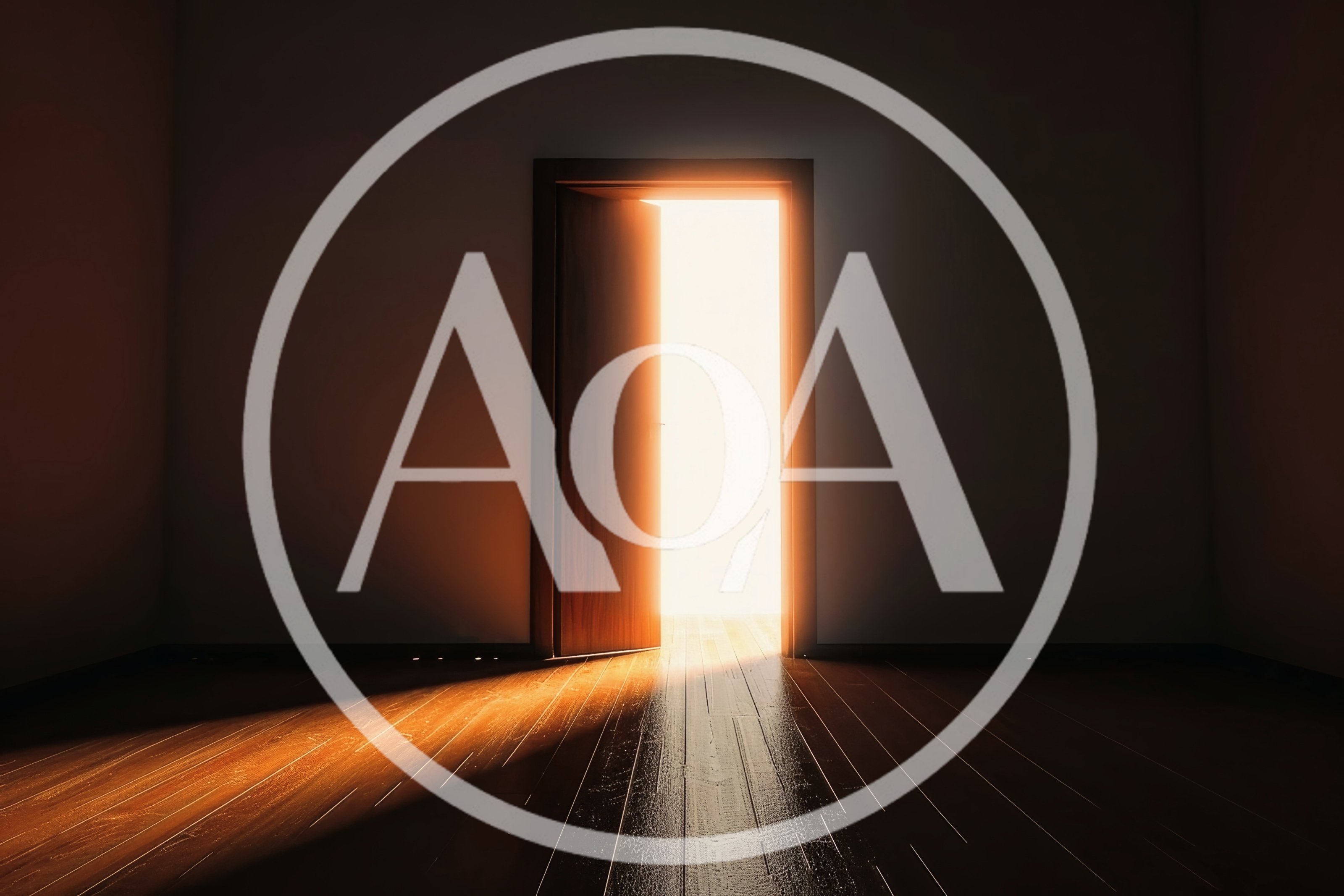 Open Doorway With Bright Light In Dark Room
