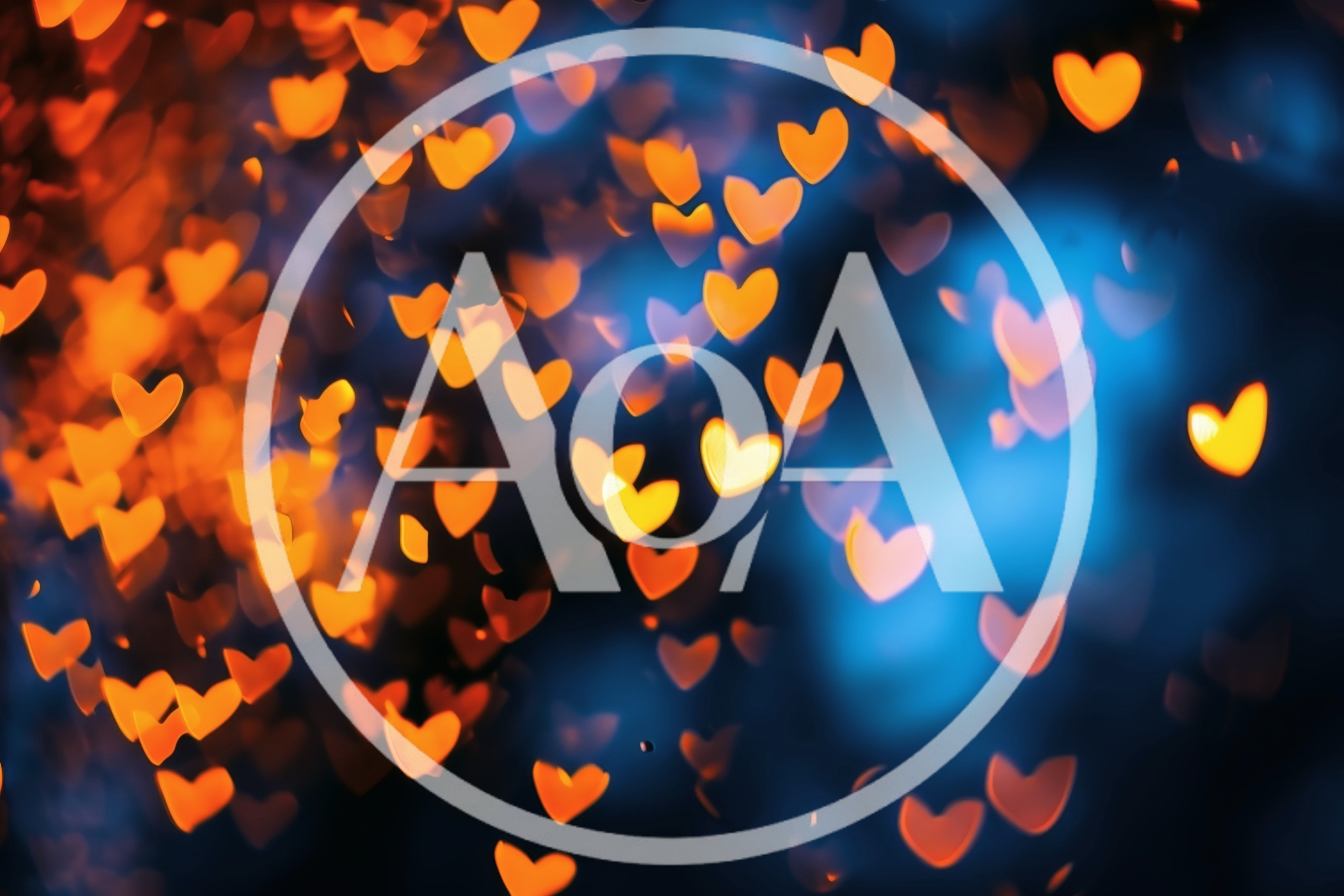 Abstract Heart Shaped Bokeh Lights Background