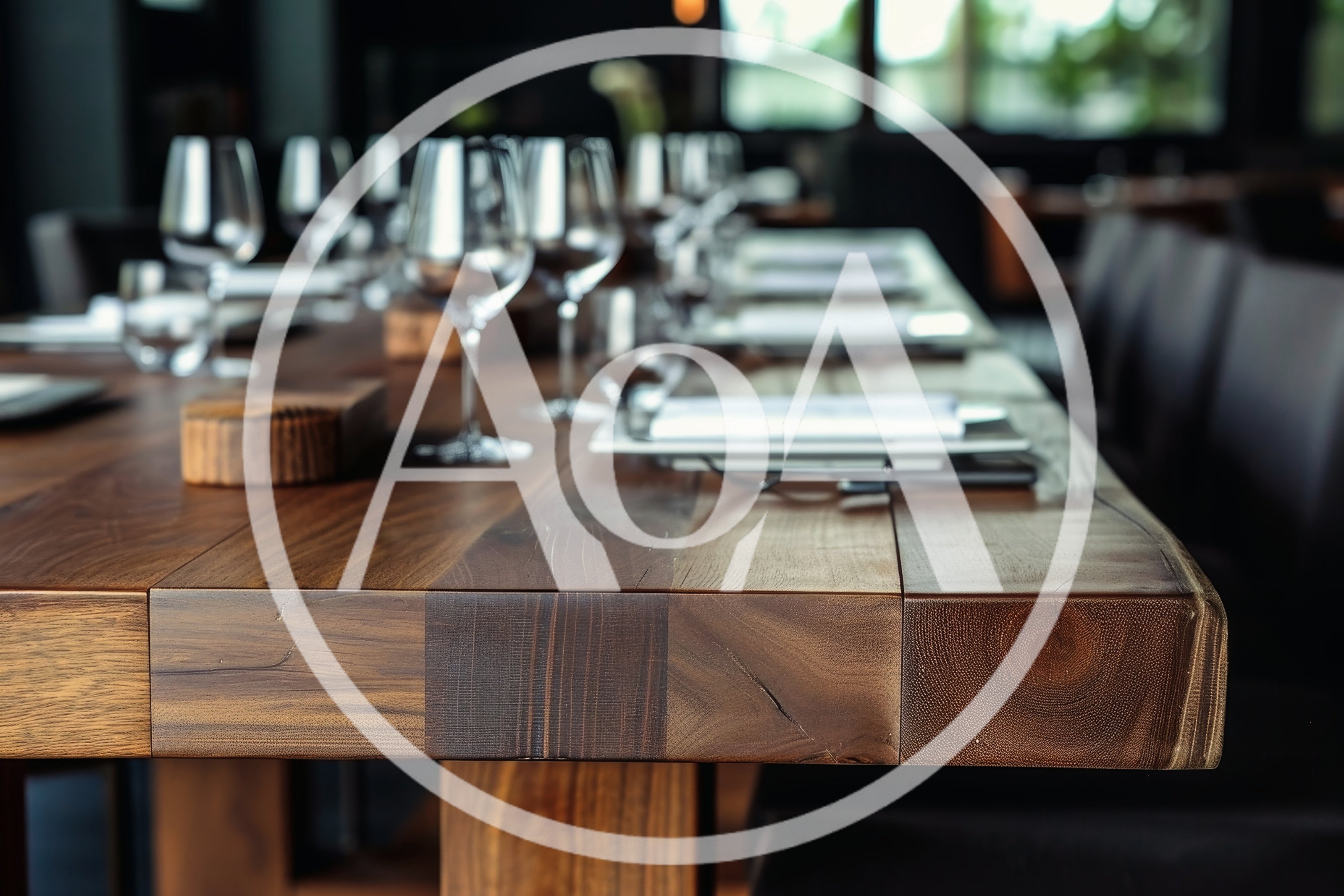 Elegant Dining Table Setup In A Modern Restaurant