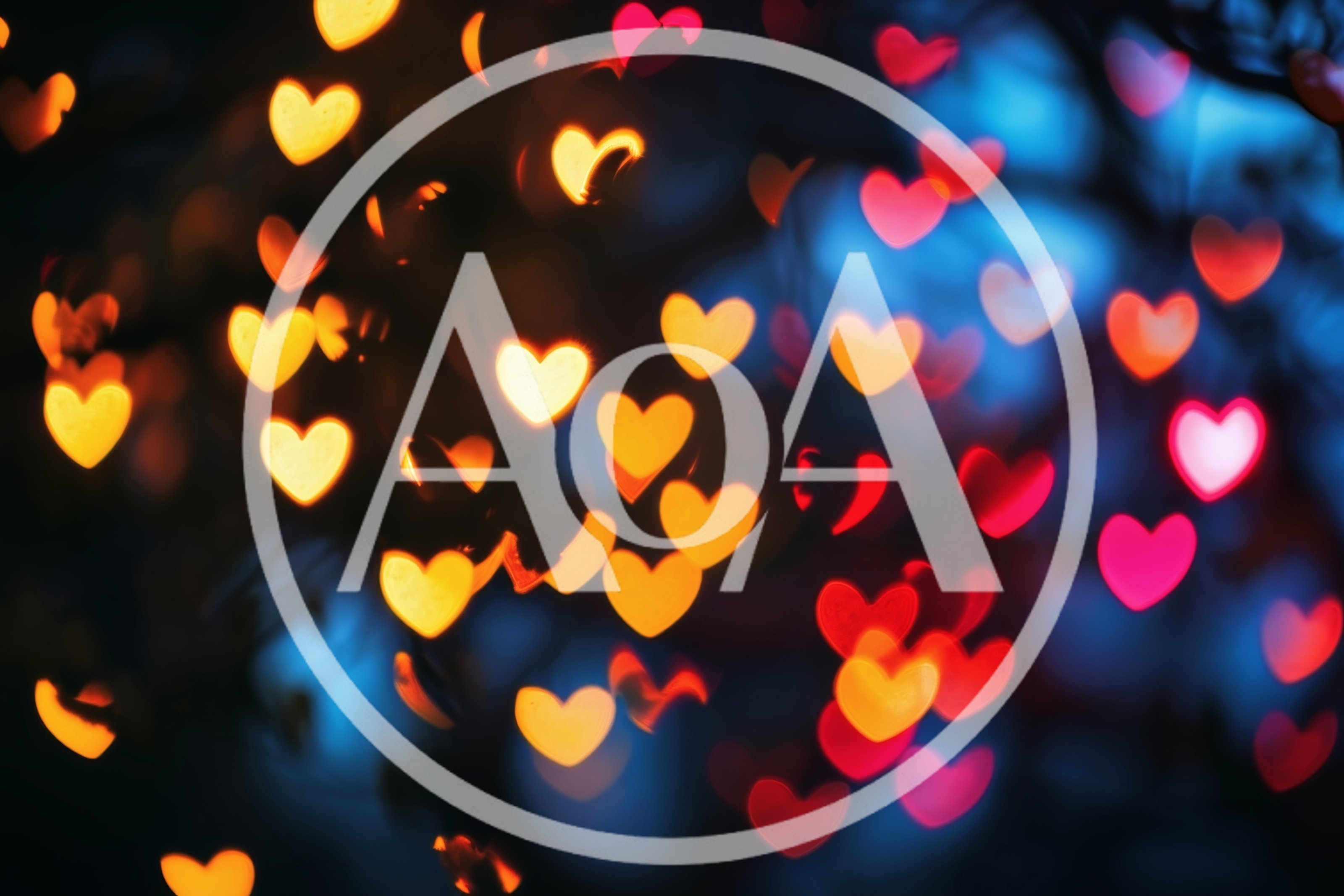 Abstract Heart Shaped Bokeh Lights Background