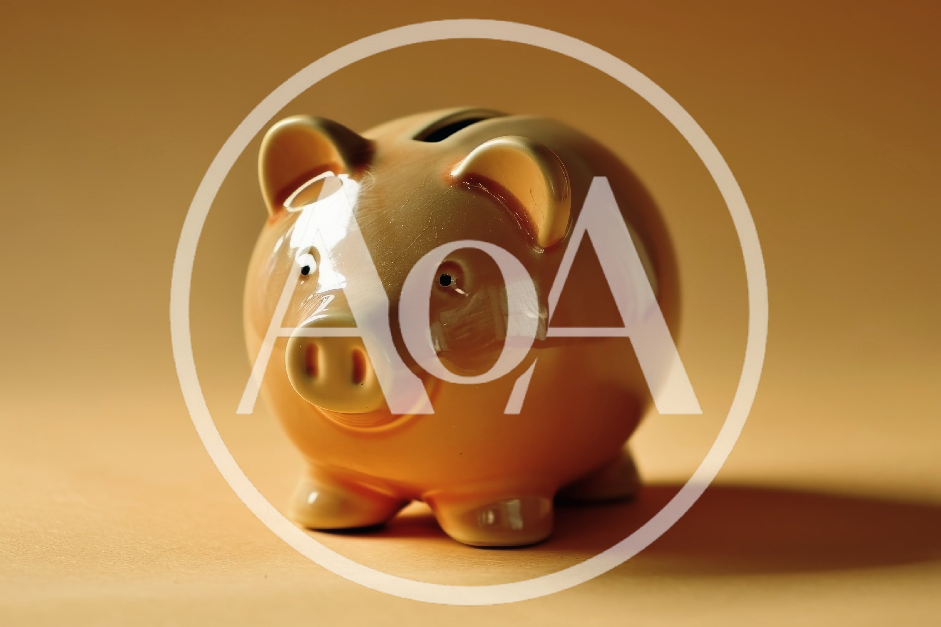 Ceramic Piggy Bank On A Solid Background