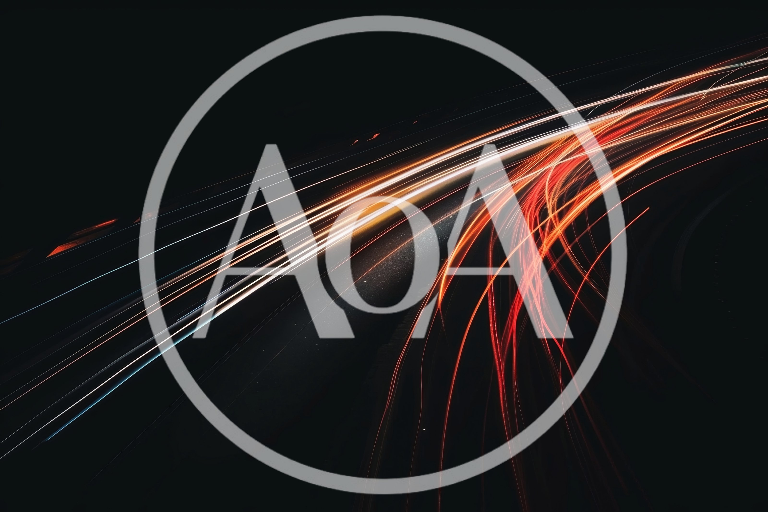 Long Exposure Light Trails On A Dark Highway