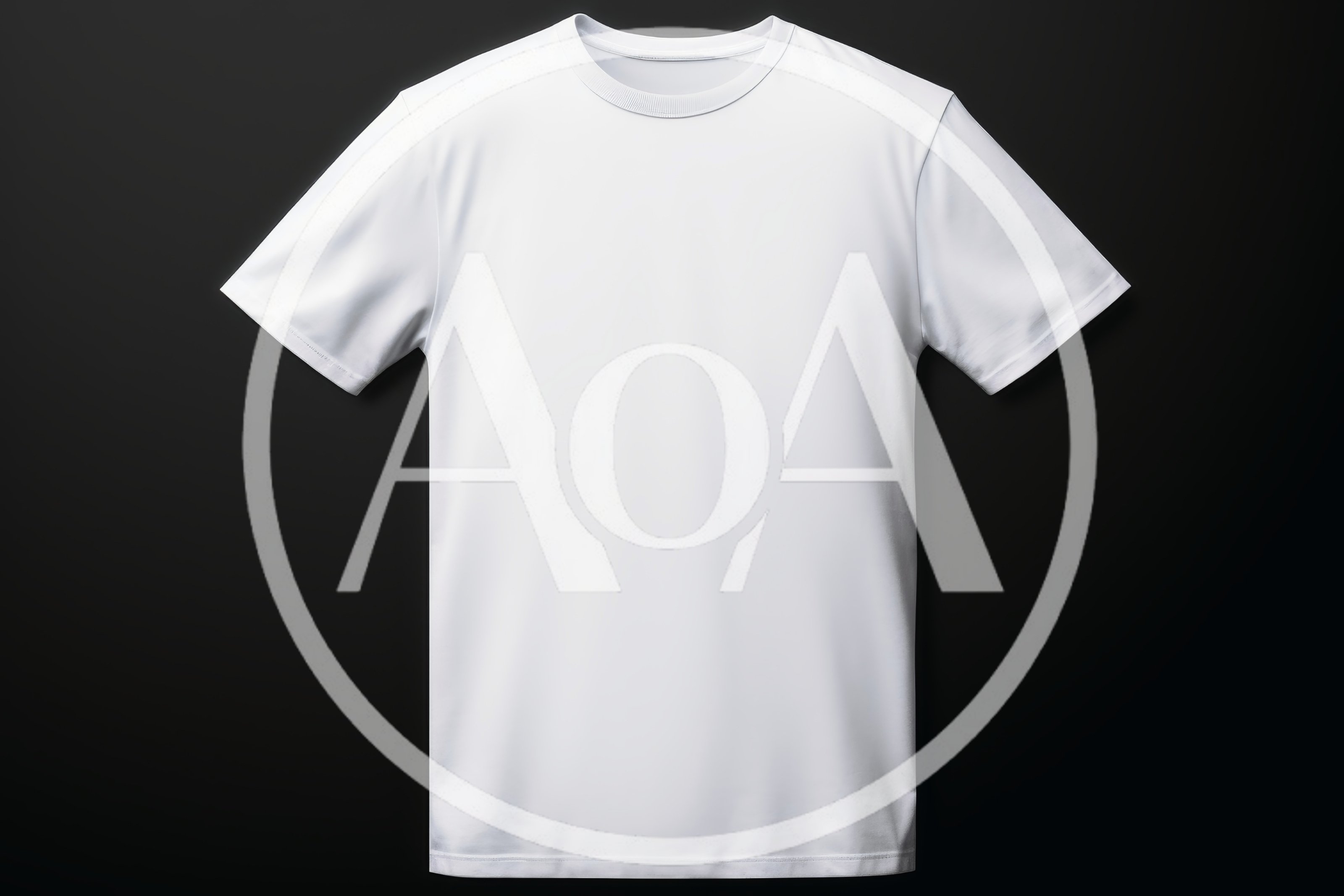 Blank White T-Shirt On Black Background