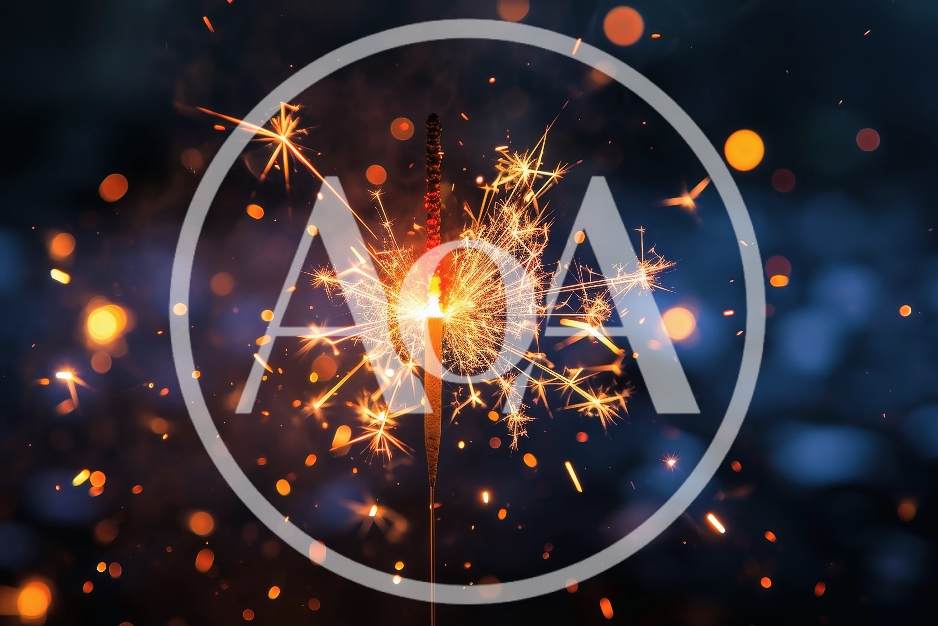 Burning Sparkler Emitting Bright Golden Sparks