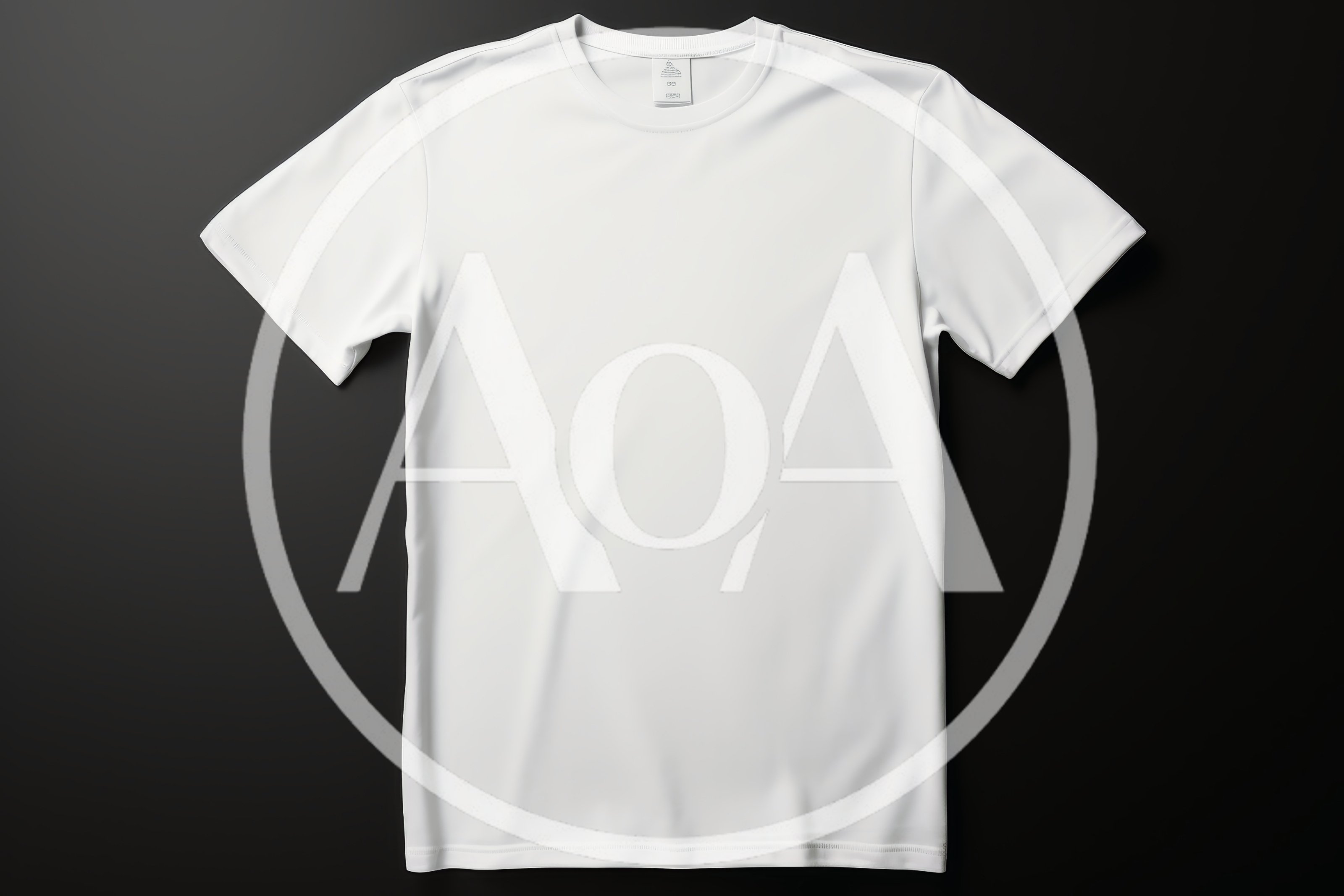 Blank White T-Shirt On Dark Background