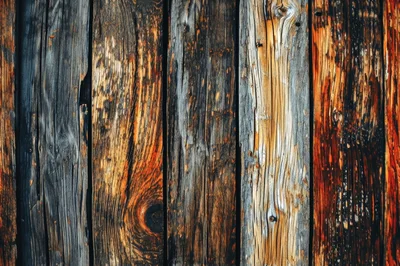 Weathered Vertical Wooden Planks With Rustic Texture