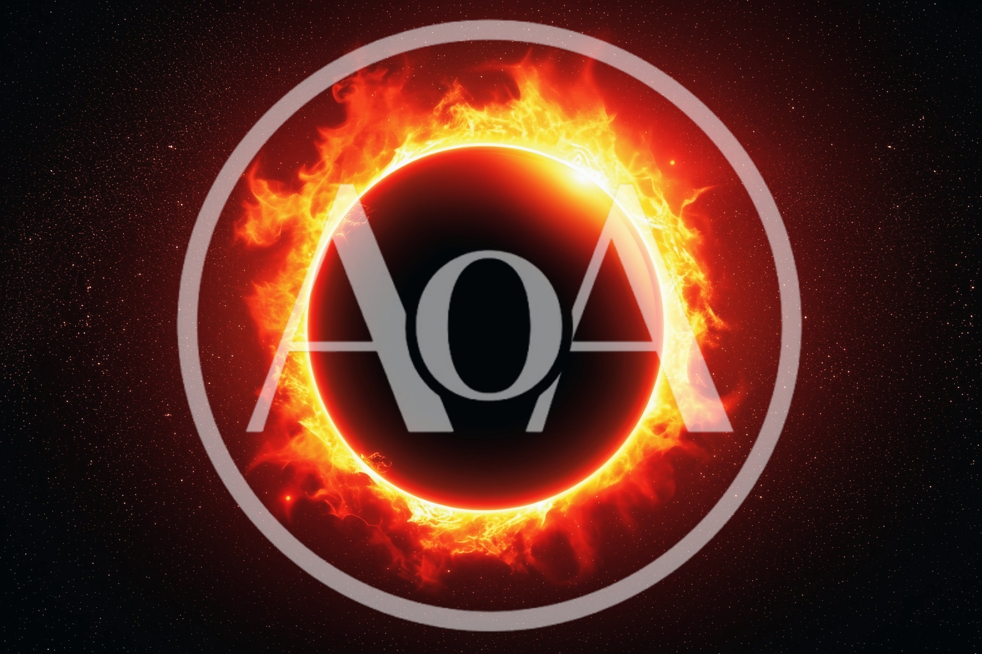 Fiery Solar Eclipse In Deep Space