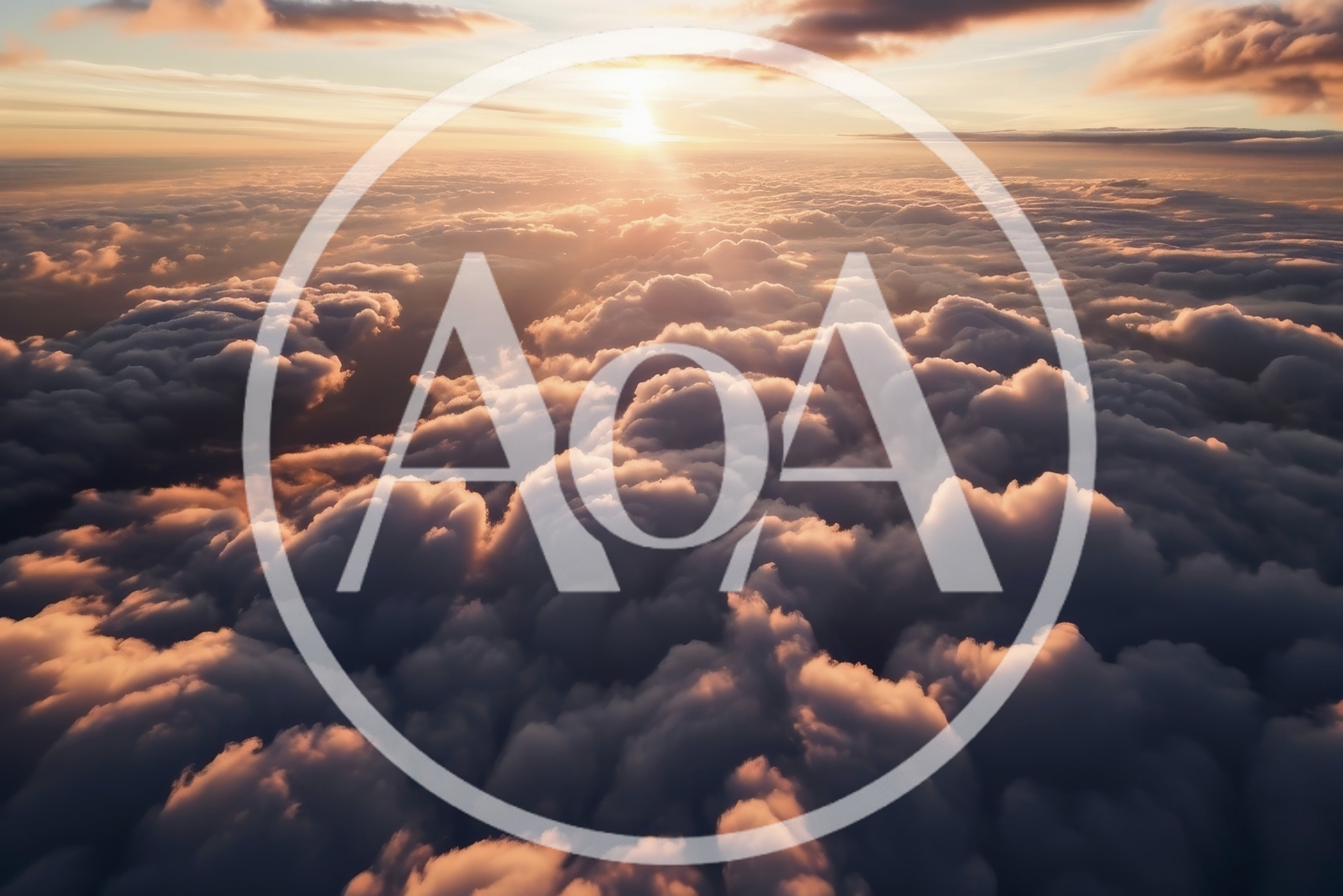 Aerial View Of Clouds At Sunset