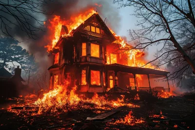 Victorian House Engulfed In Intense Structural Fire