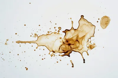 Coffee Stain Splatter On White Background