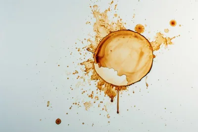 Coffee Stain Ring On A White Surface