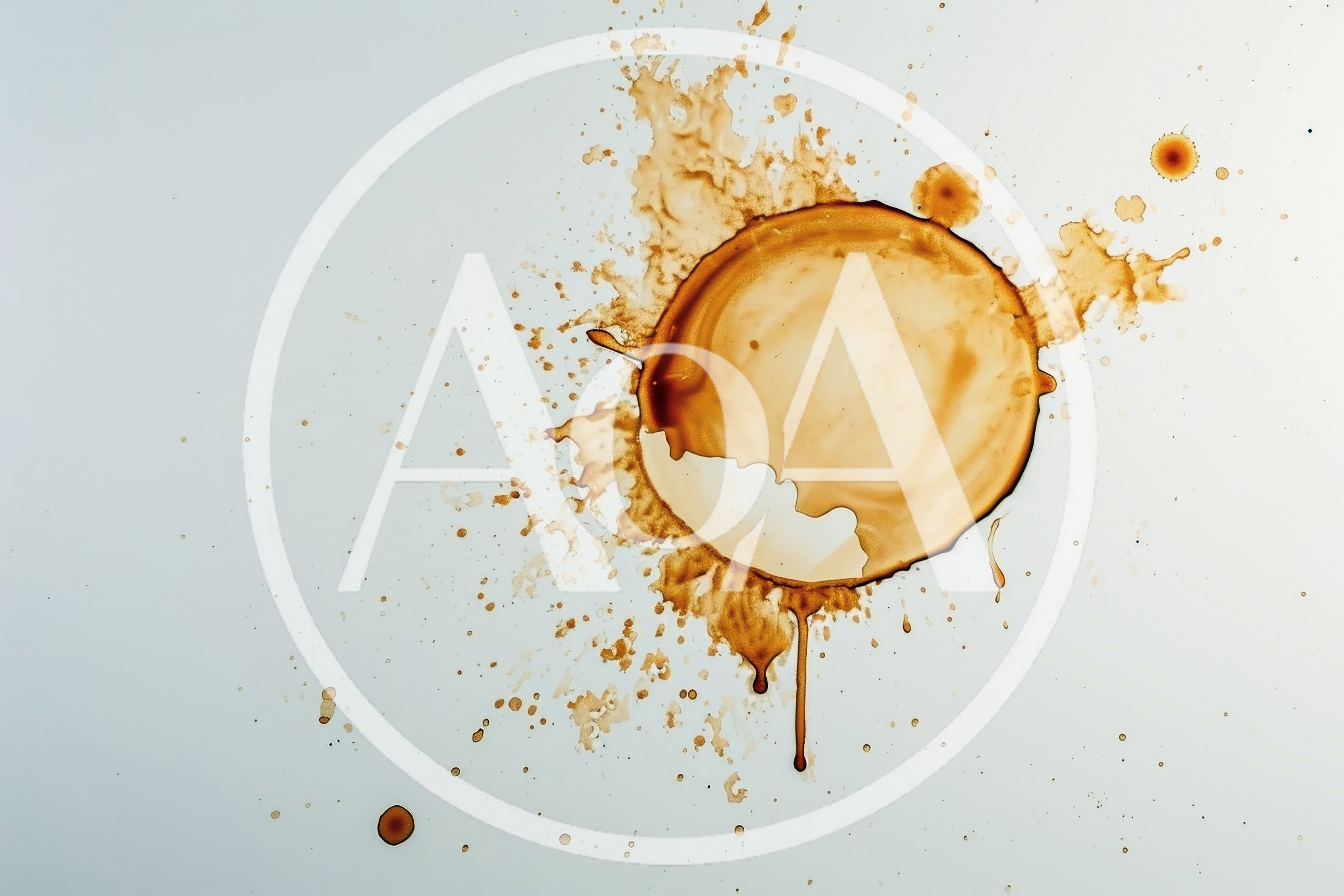 Coffee Stain Ring On A White Surface
