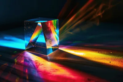 Light Refraction Through A Glass Prism