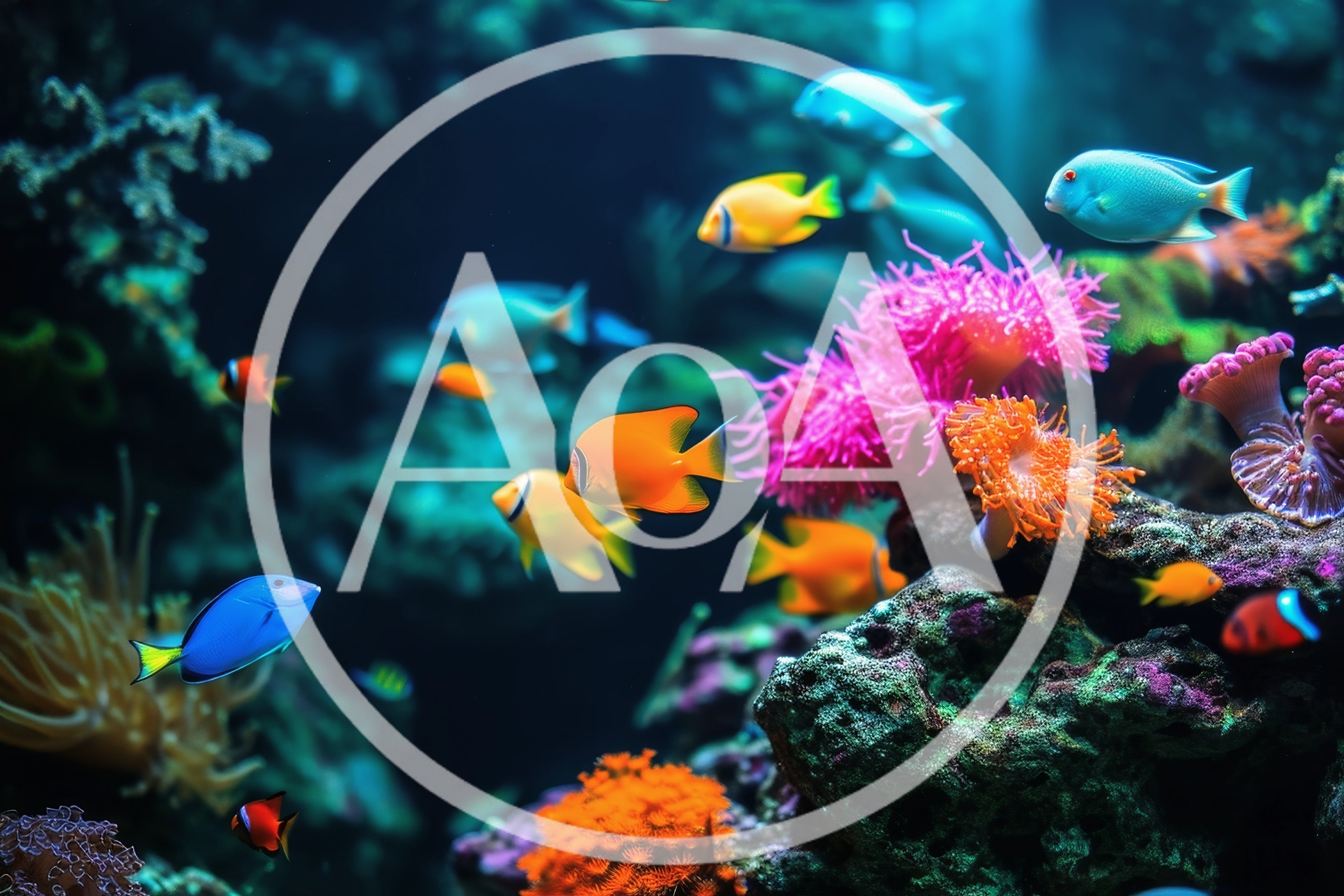 Vibrant Tropical Fish Swimming Among Colorful Coral Reef