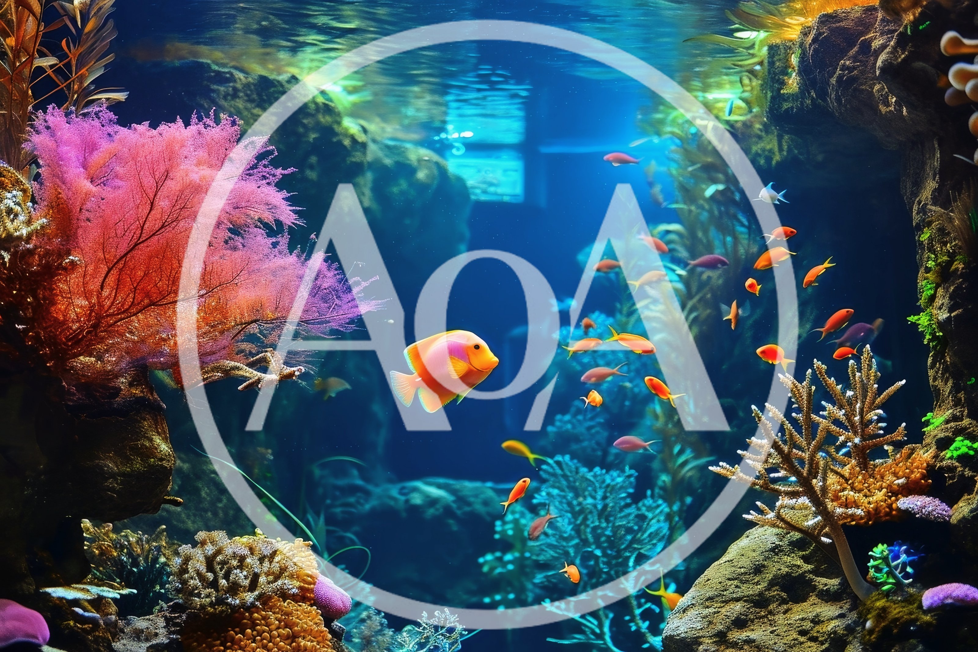 Vibrant Tropical Fish Swimming Among Colorful Coral Reef
