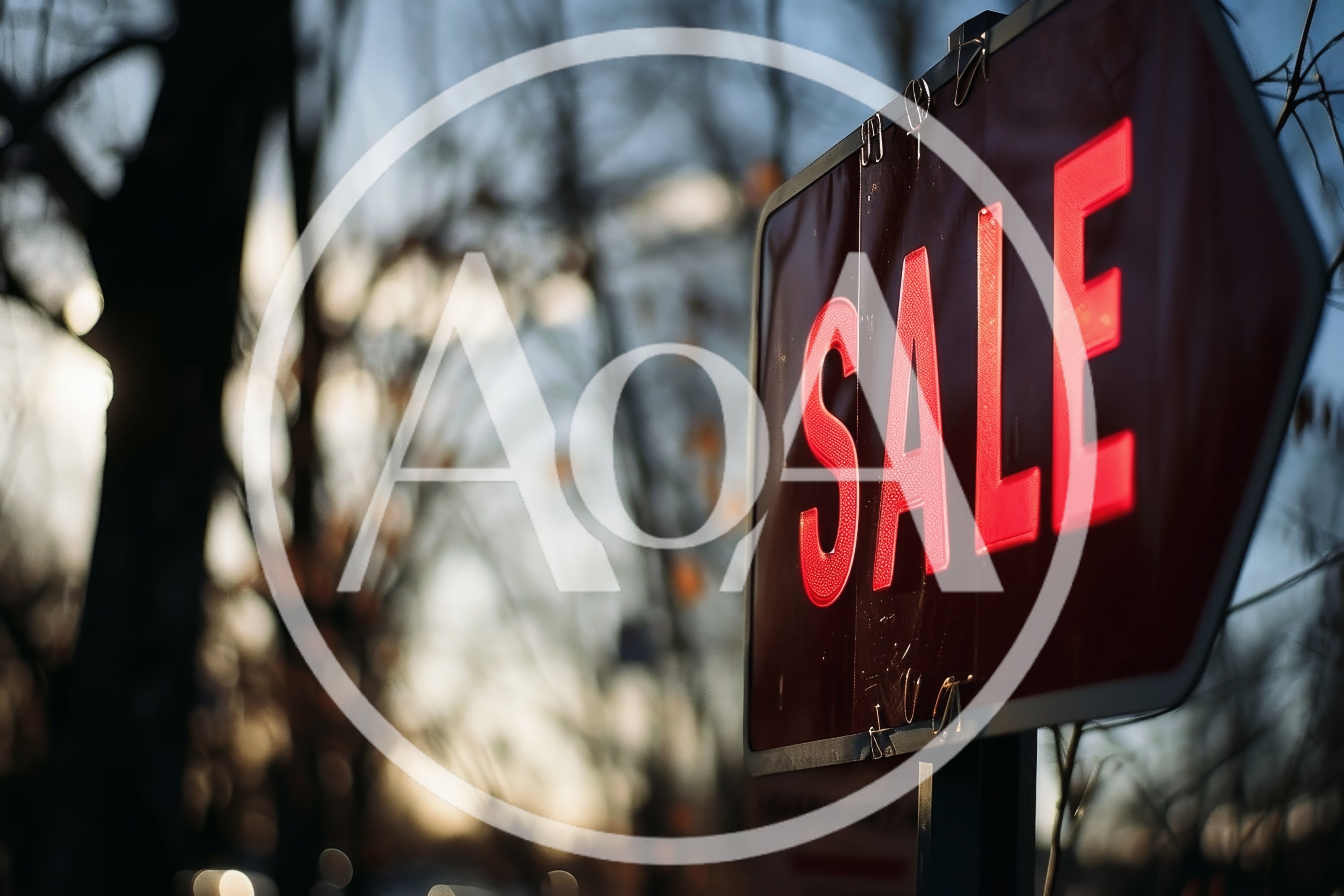 Red Sale Sign Outdoors During Golden Hour
